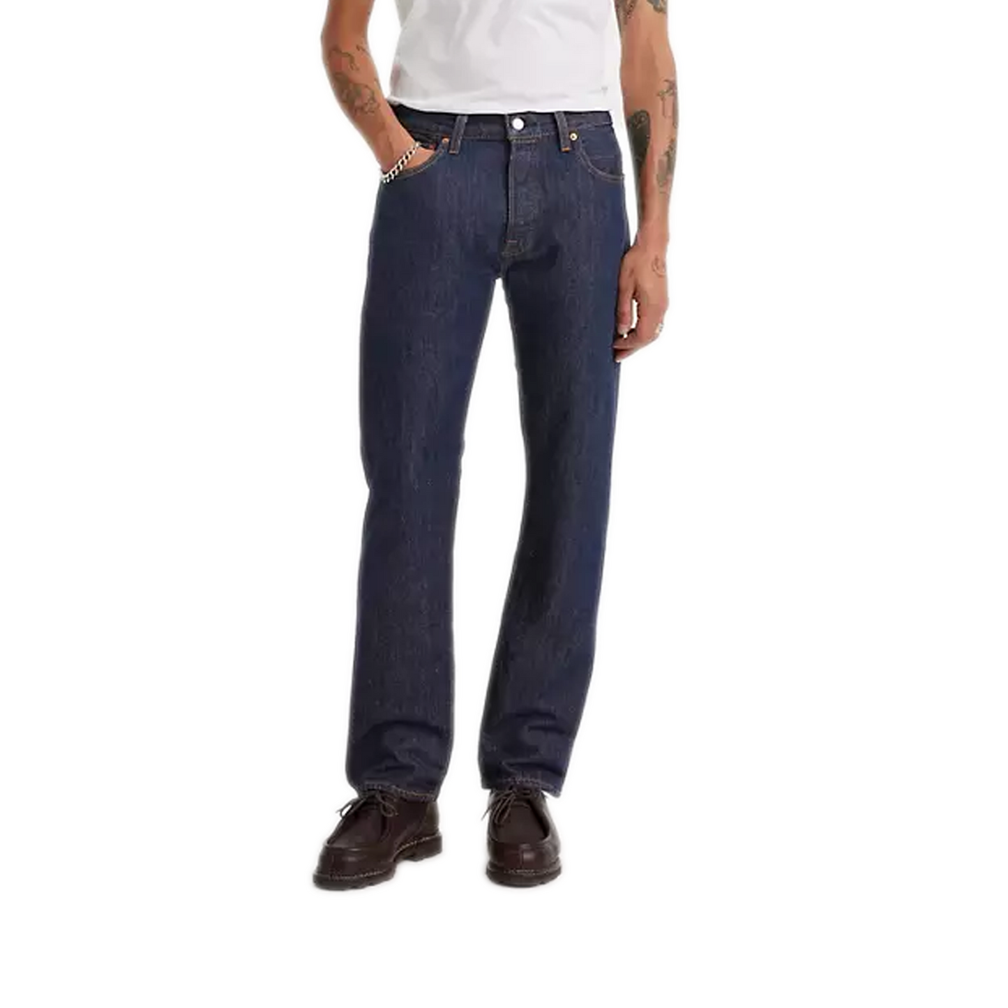 Men's Levi's 501 Original Fit Jeans - Rinse/ Dark Wash/ Non Stretch