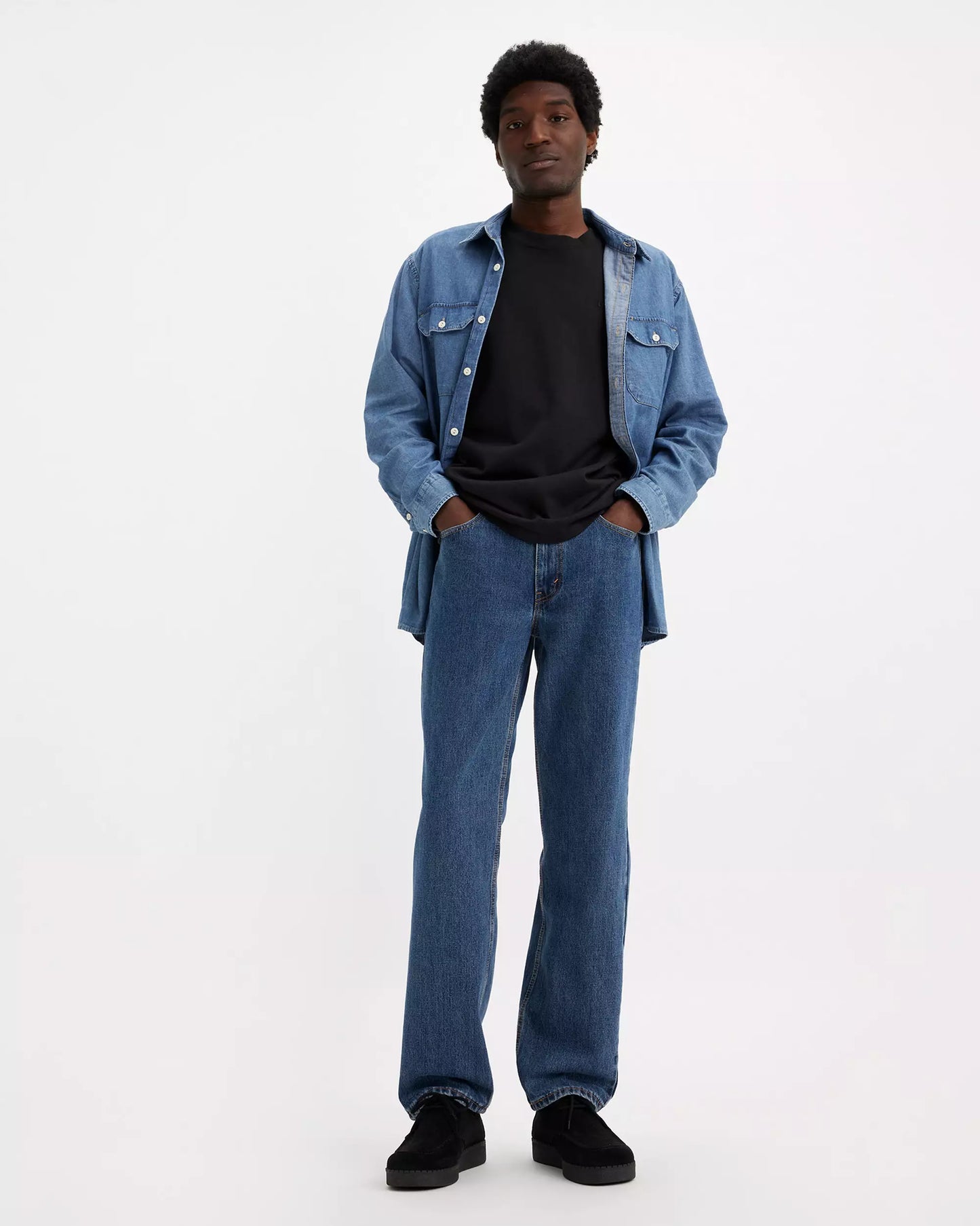 Men's Levi's 505 Regular Fit Jeans - Dark Stonewash