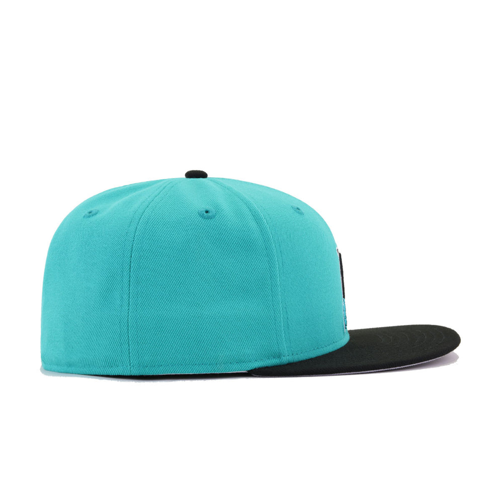 New Era Florida Marlins 59Fifty World Series Fitted Hat - Teal/Black