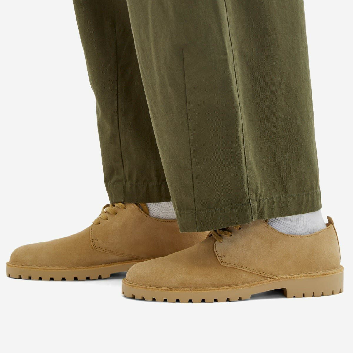 Men's Clarks Desert Rock Lo Derbys Suede - Maple