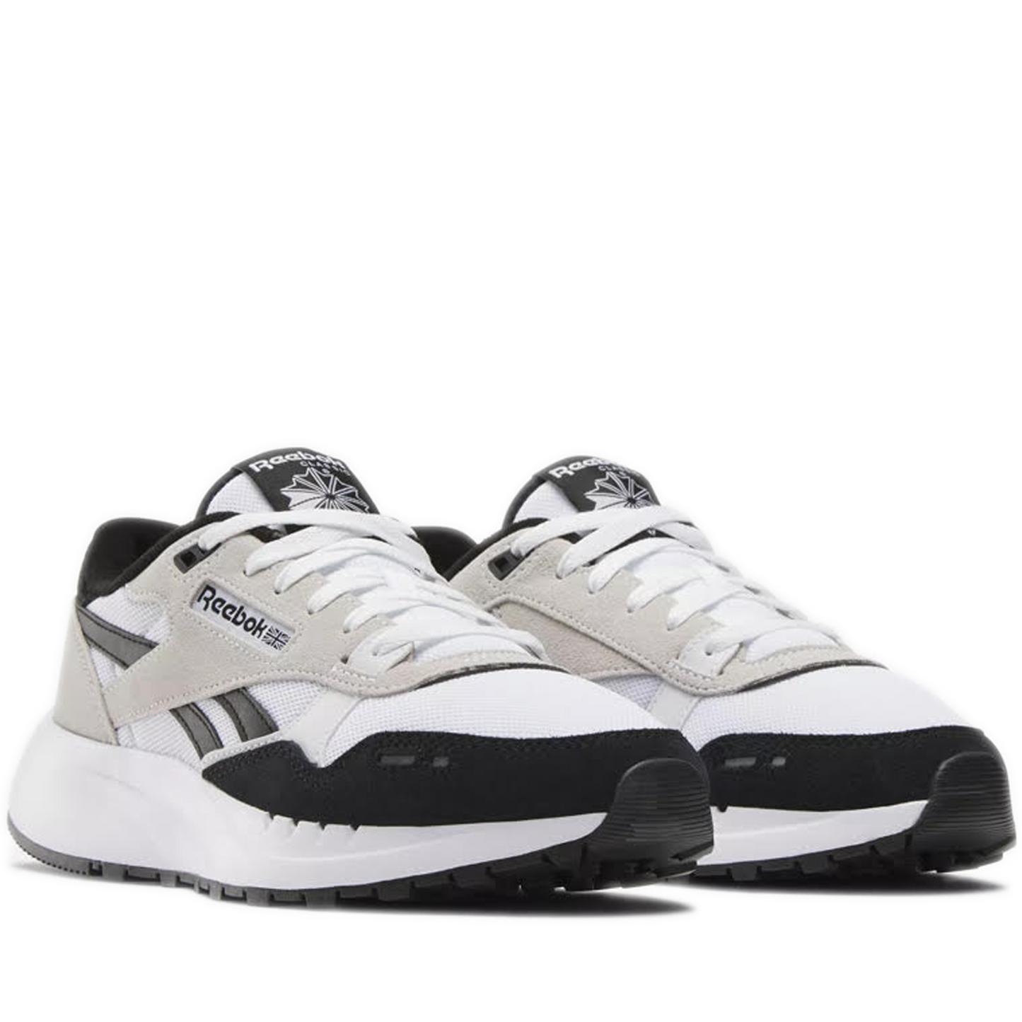 Men's Reebok Classic Leather 2400 Shoes - White/Black/White