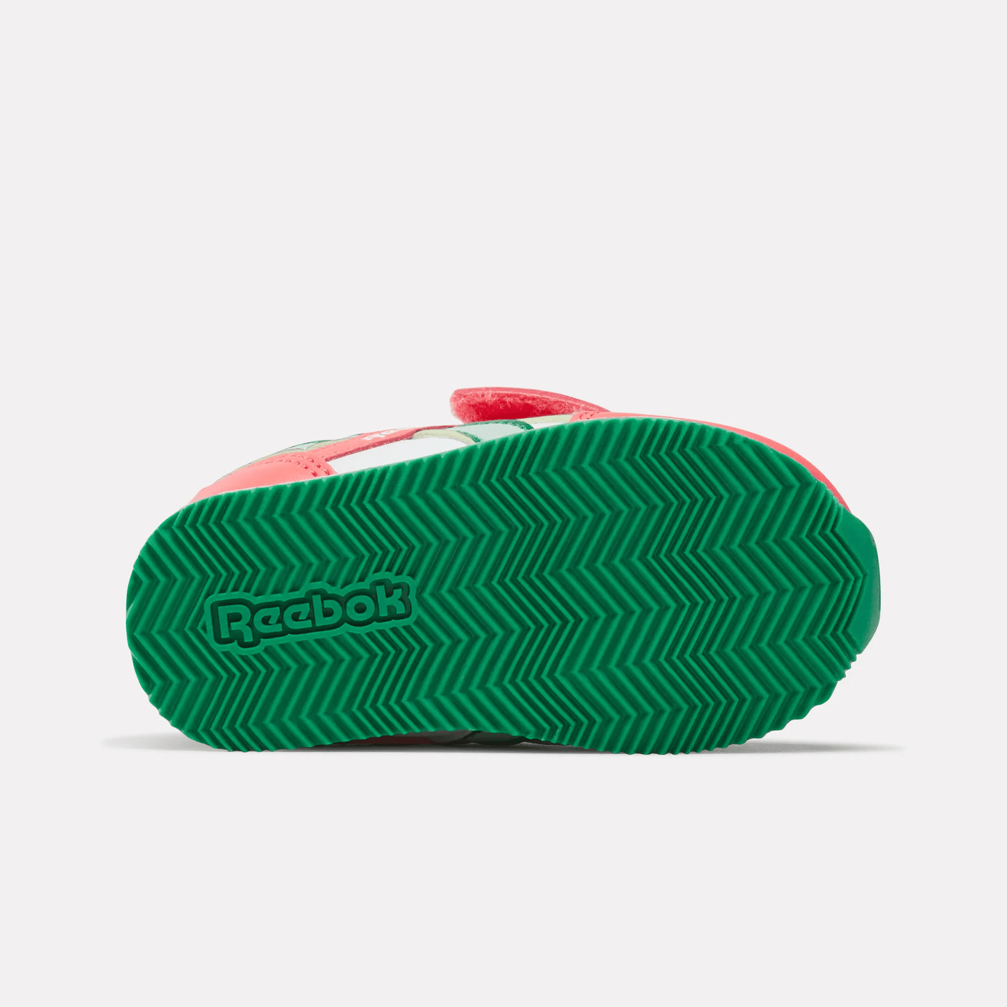 Infant's Reebok Royal CL Jogger 2.0 KC - White/Sunset Coral/Classic Green
