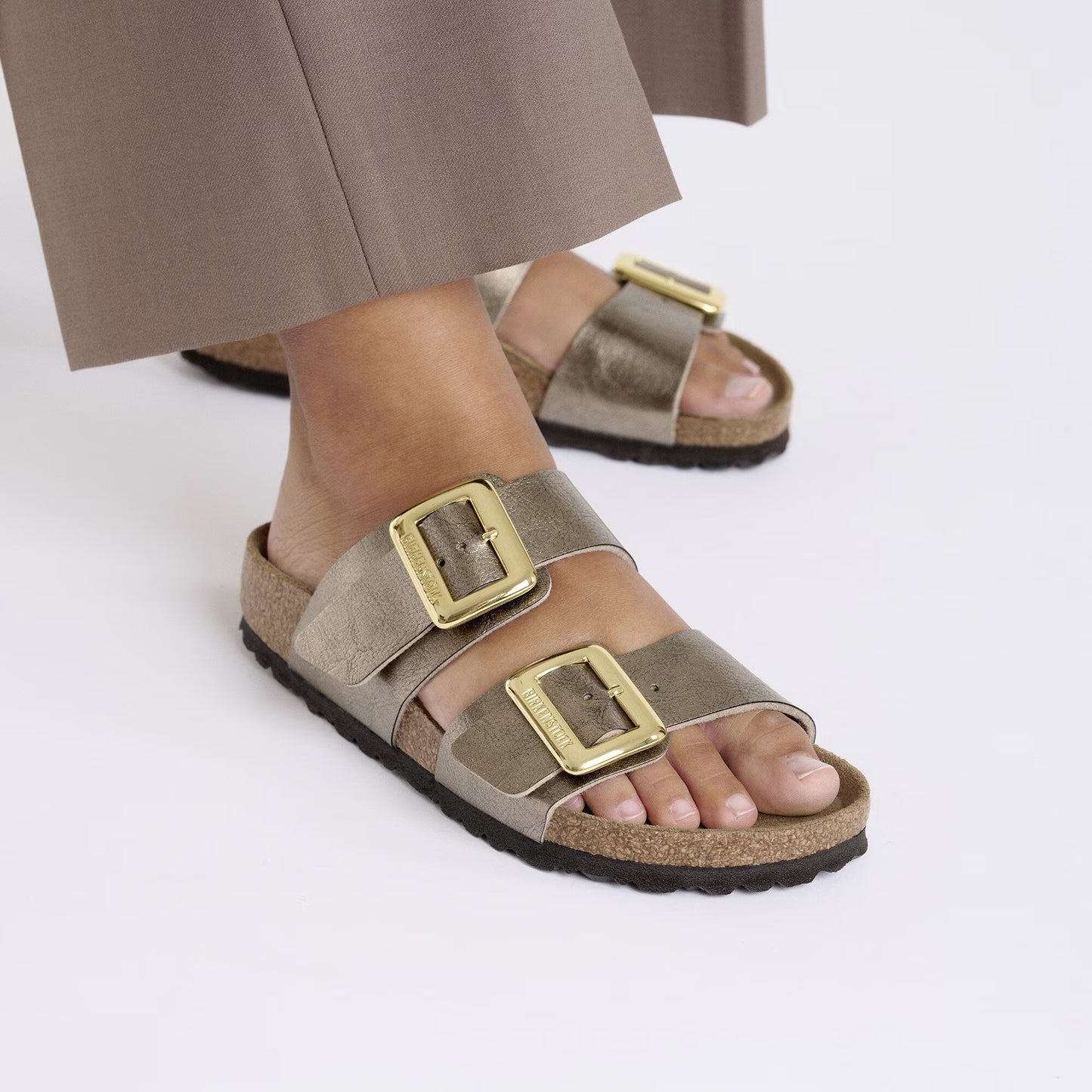 Birkenstock Sydney Cushion Buckle Birko Flor - Graceful Taupe