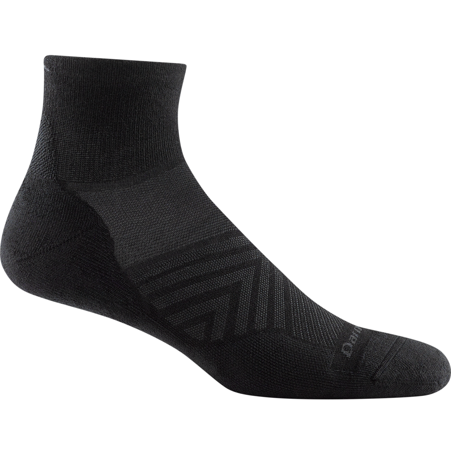 Darn Tough Men's Run Quarter Ultra-Lightweight Running Socks - Black