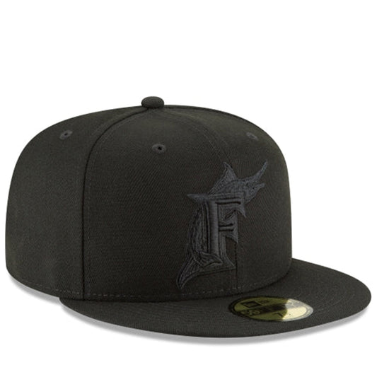 New Era Florida Marlins 59FIFTY Fitted Hat - Black