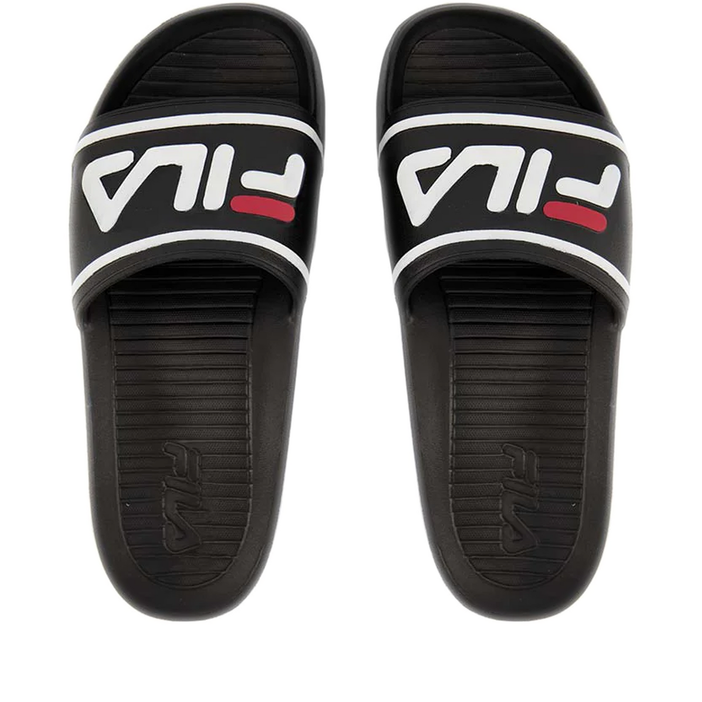 Men's Fila Sleek Slide ST - Black/ White/ Red