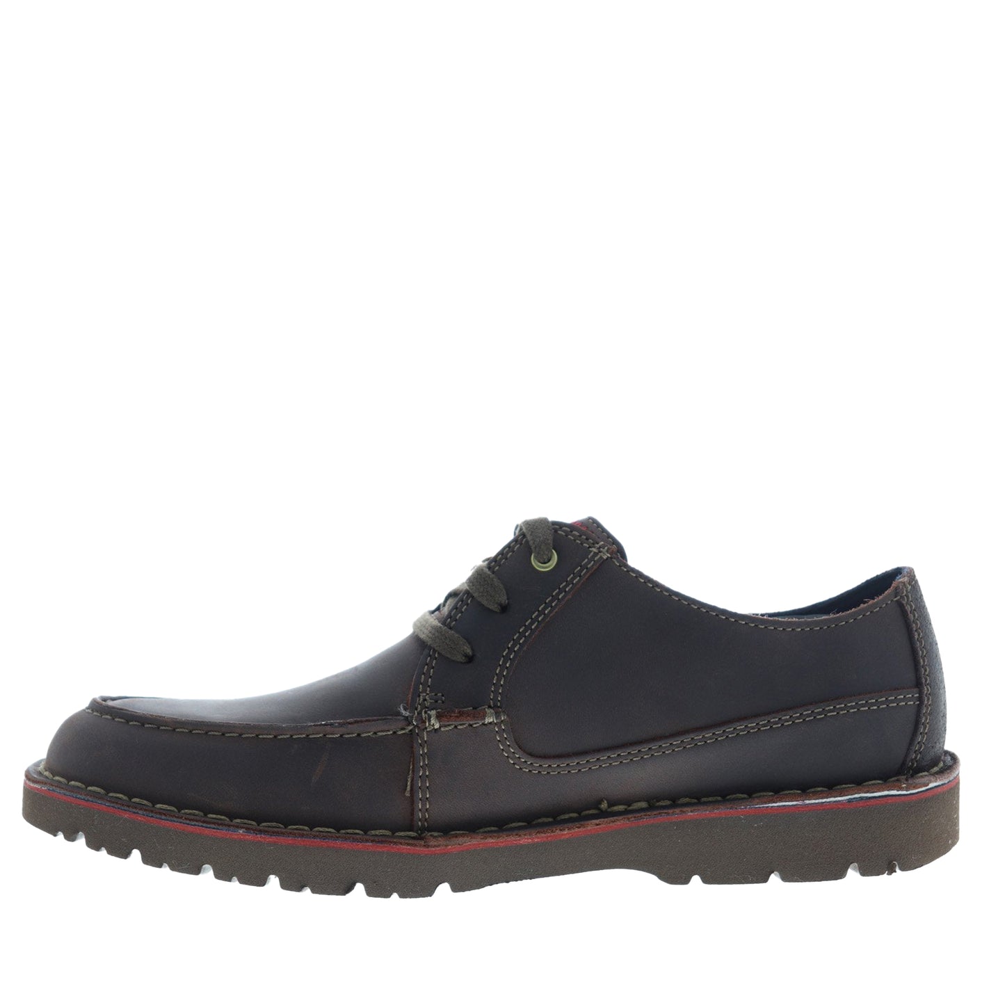 Men's Clarks Vargo Vibe - Dark Brown Leather - Alt Side