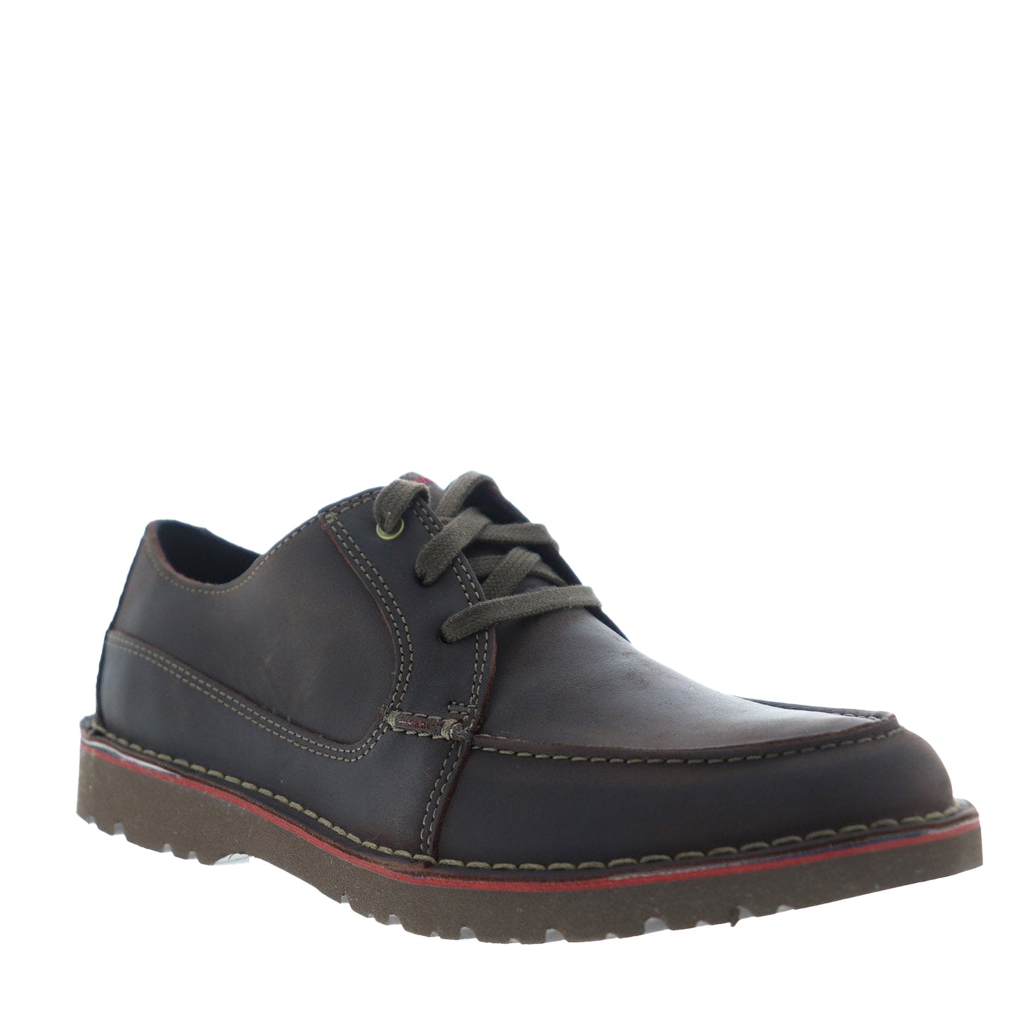 Men's Clarks Vargo Vibe - Dark Brown Leather - Front Side