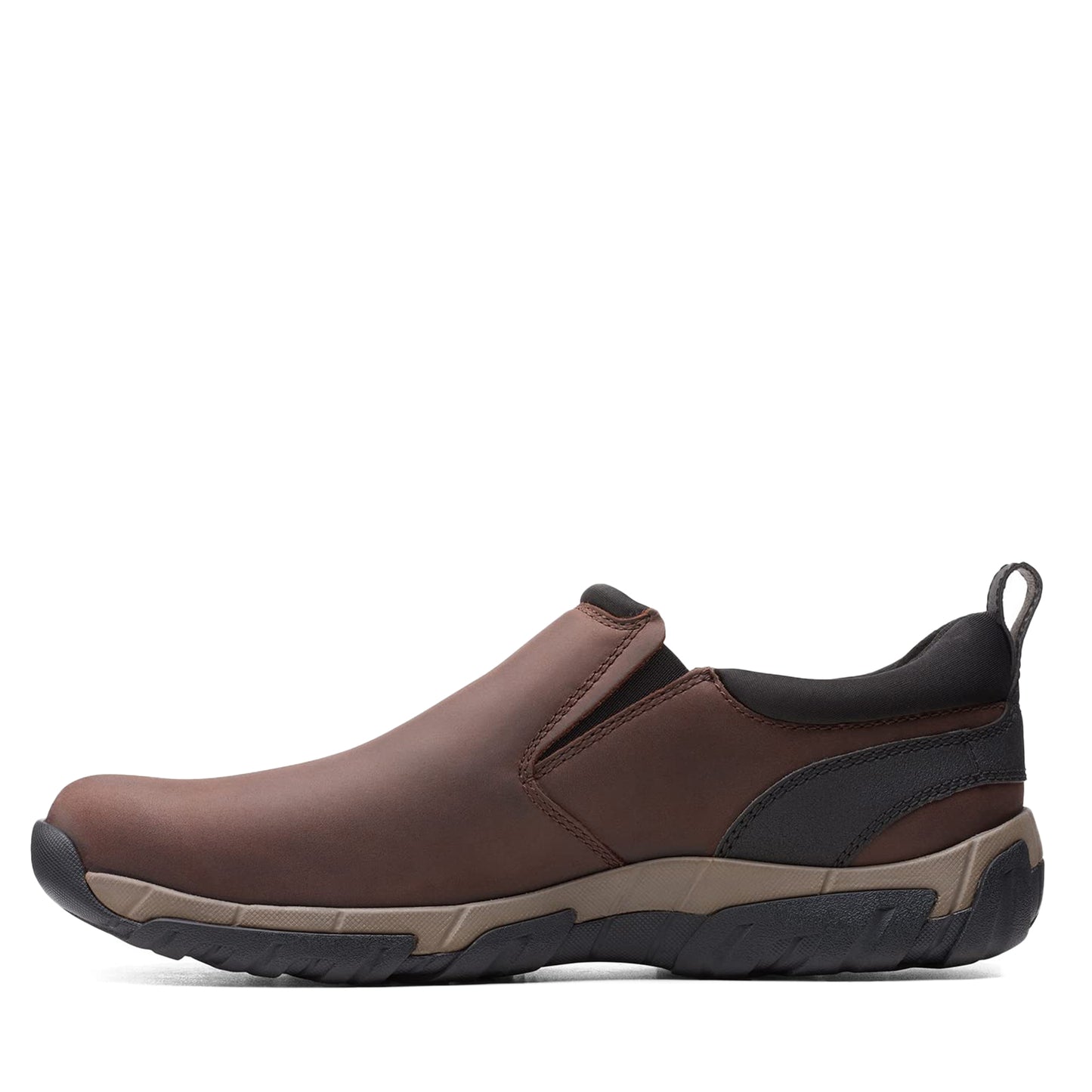 Men's Clarks Grove Step - Brown Leather - Alt Side