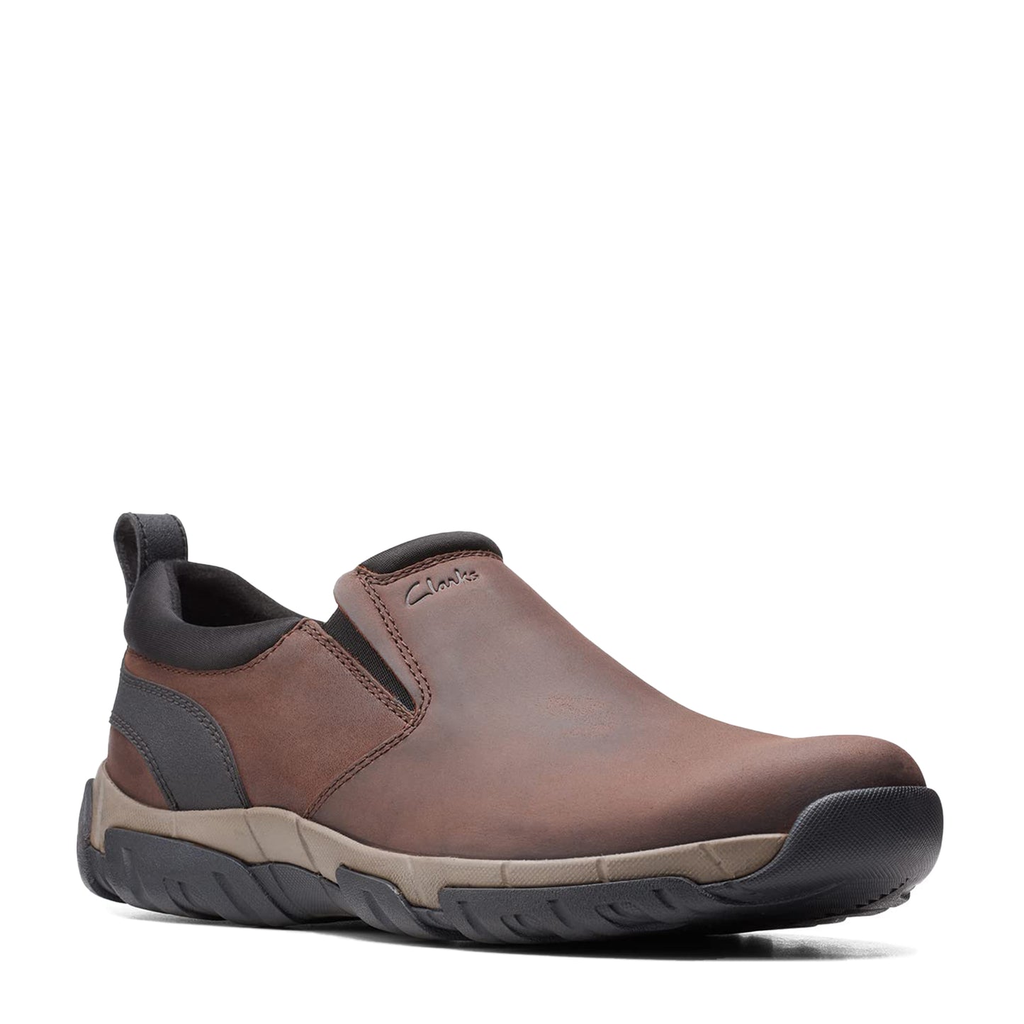 Men's Clarks Grove Step - Brown Leather - Front Side