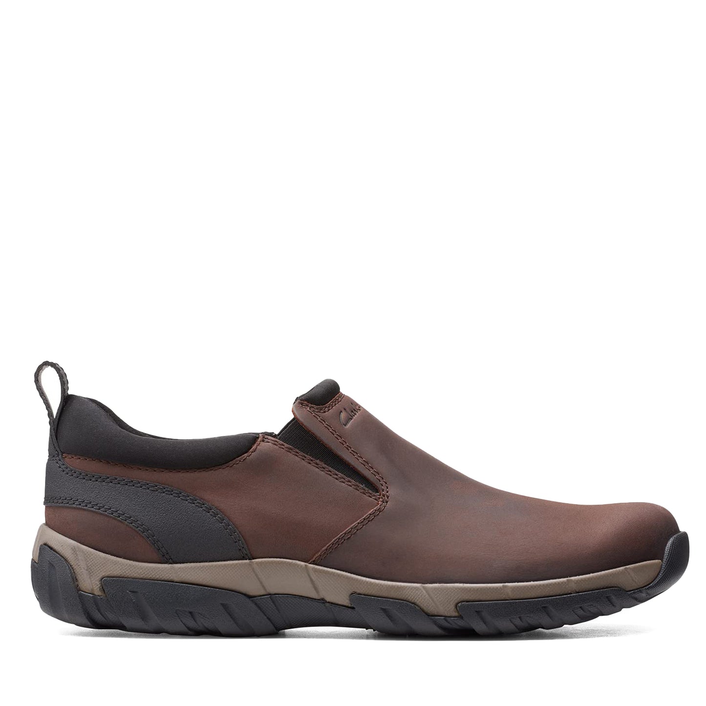 Men's Clarks Grove Step - Brown Leather - Side