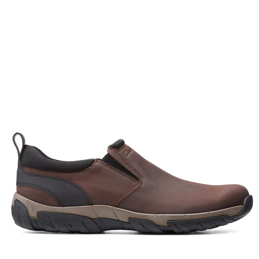 Men's Clarks Grove Step - Brown Leather - Side
