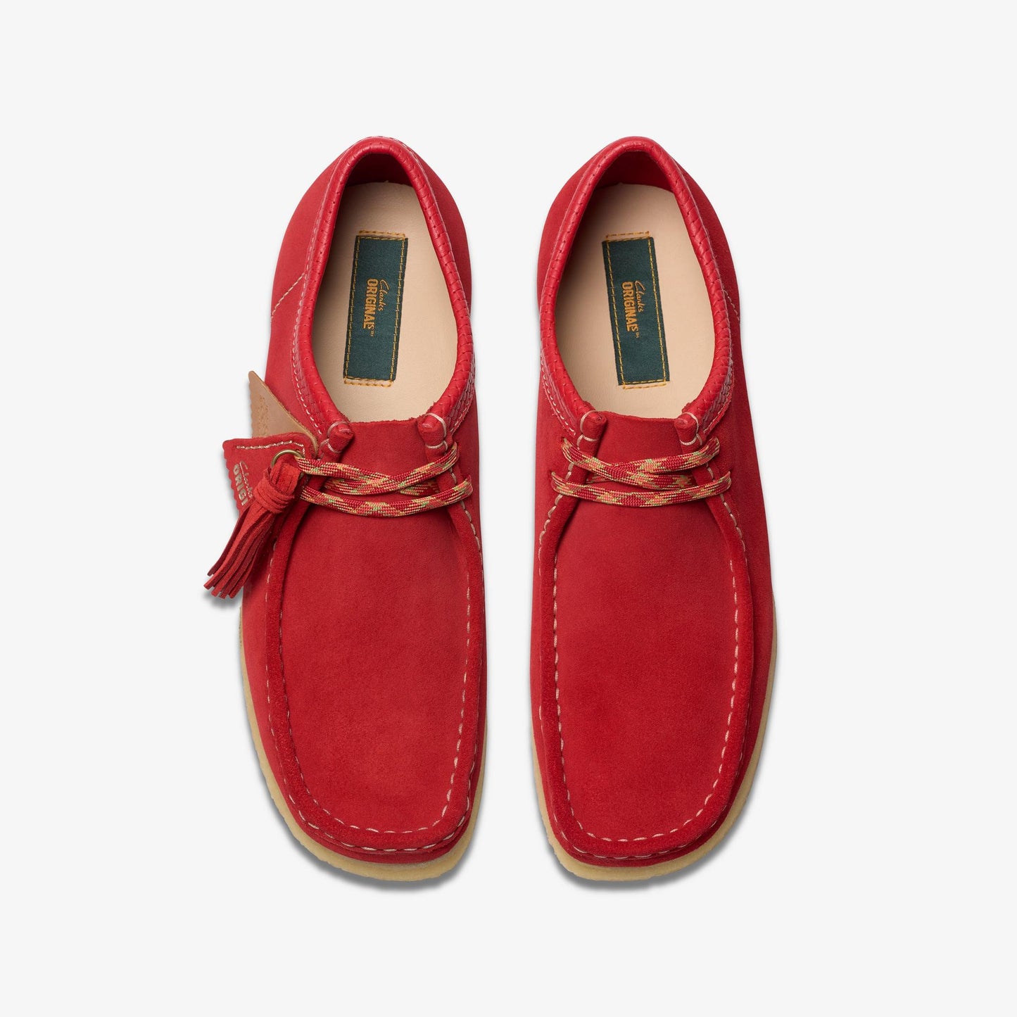 Men's Clarks Wallabee Low Suede - Red
