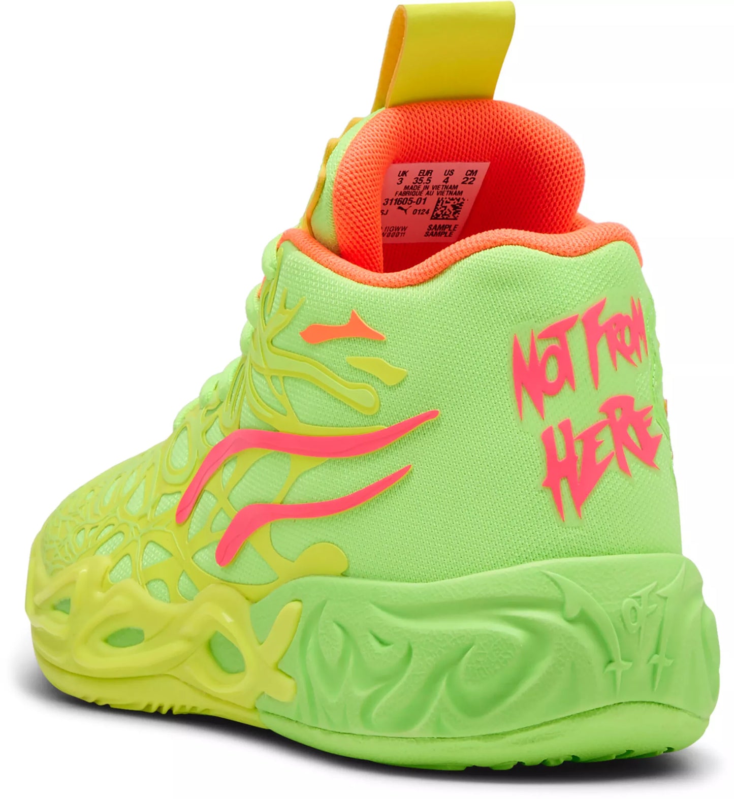 Grade School Puma X Lamelo Ball MB.04 "Gem" JR - Neon Green