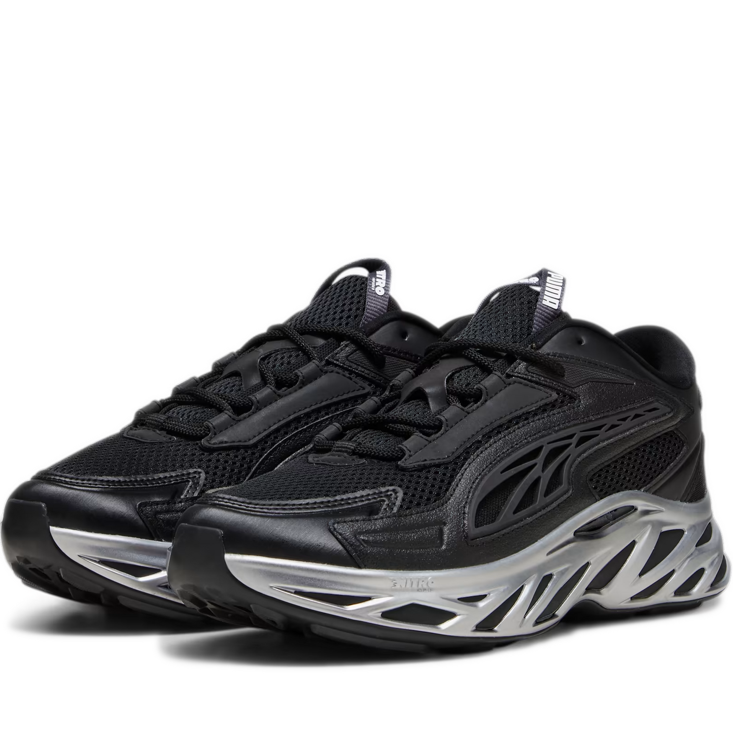 Men's Puma Exotek NITRO Mirrored Shoes - Black/ Silver