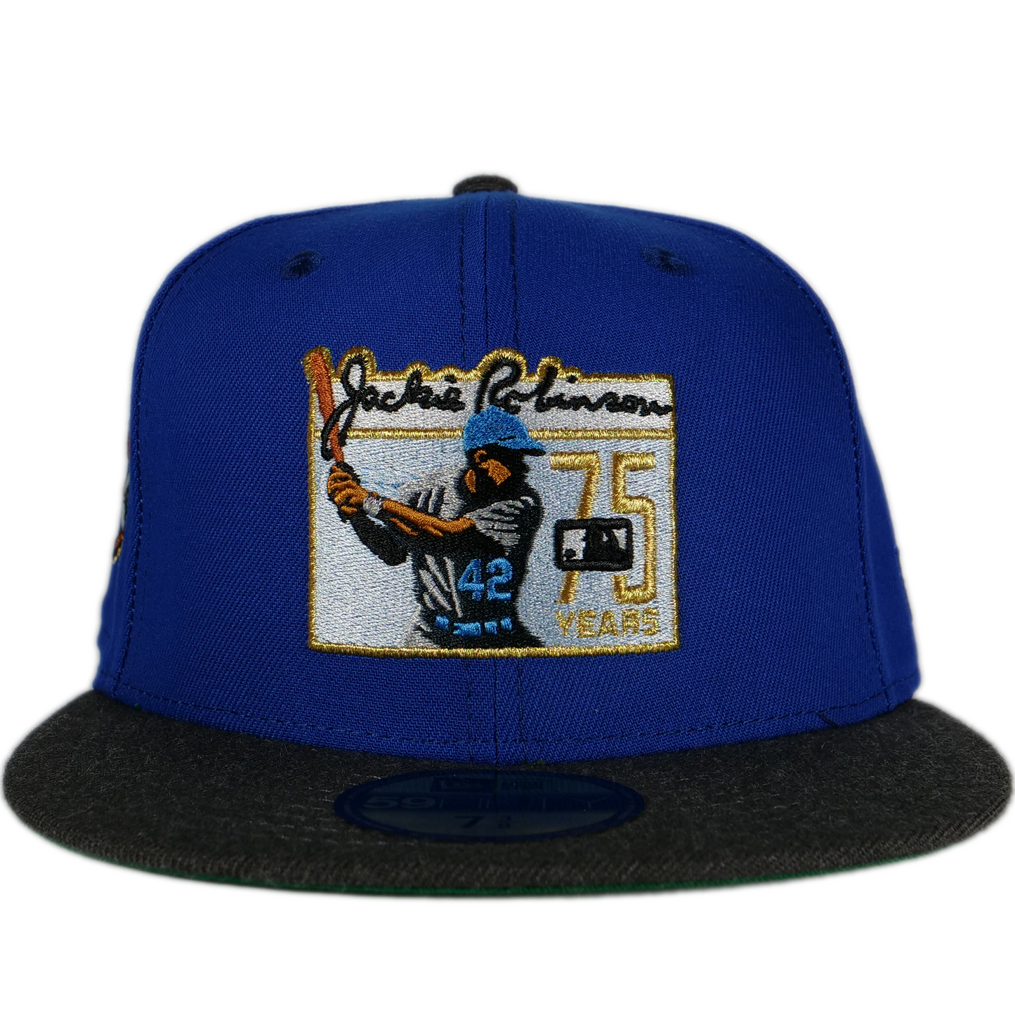 New Era Brooklyn Dodgers Jackie Robinson Exclusive 59FIFTY Fitted Hat - Blue/ Graphite