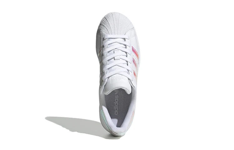 Grade School's Adidas Superstar J - White Iridescent