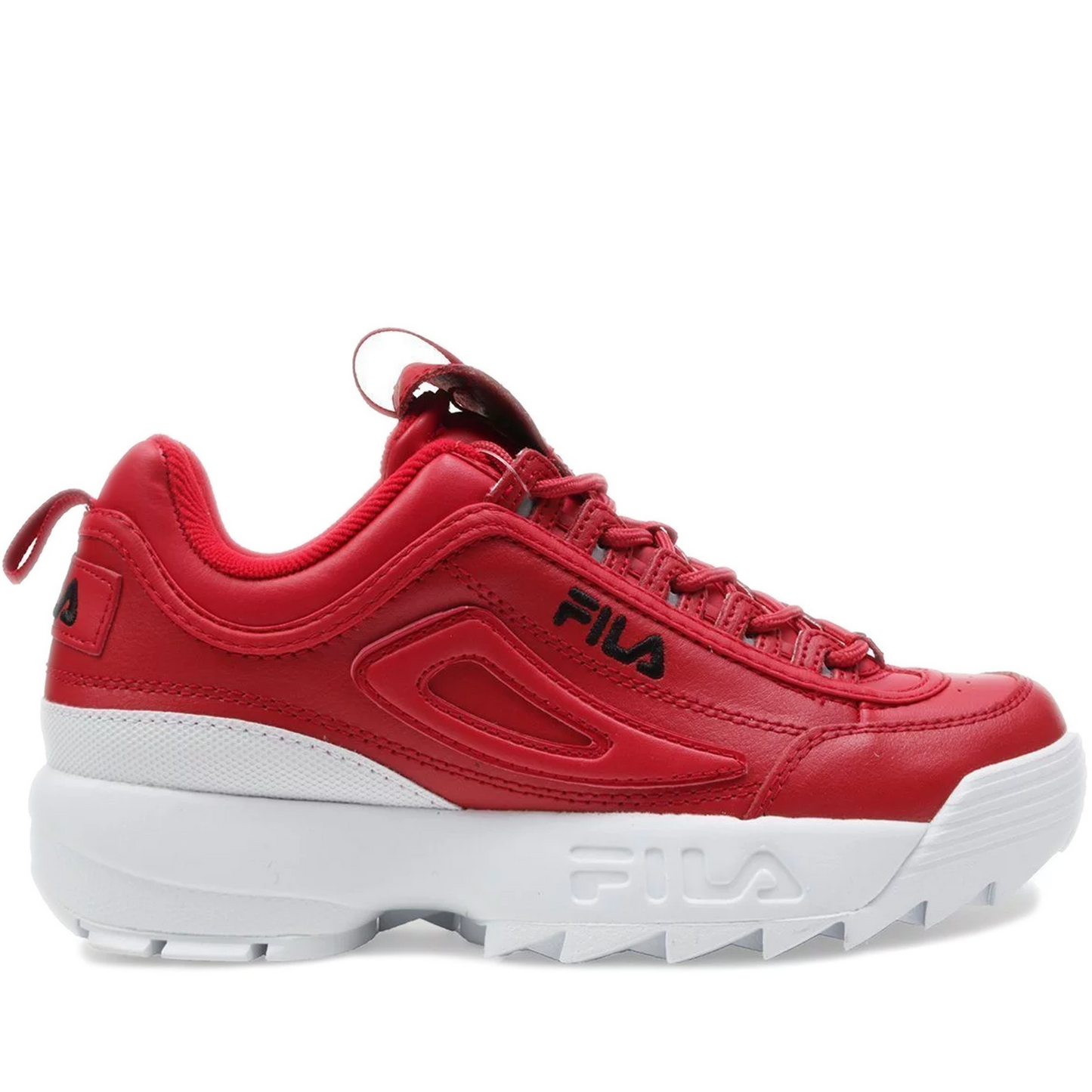 Women's Fila Disruptor II Premium - Red/ Black/ White