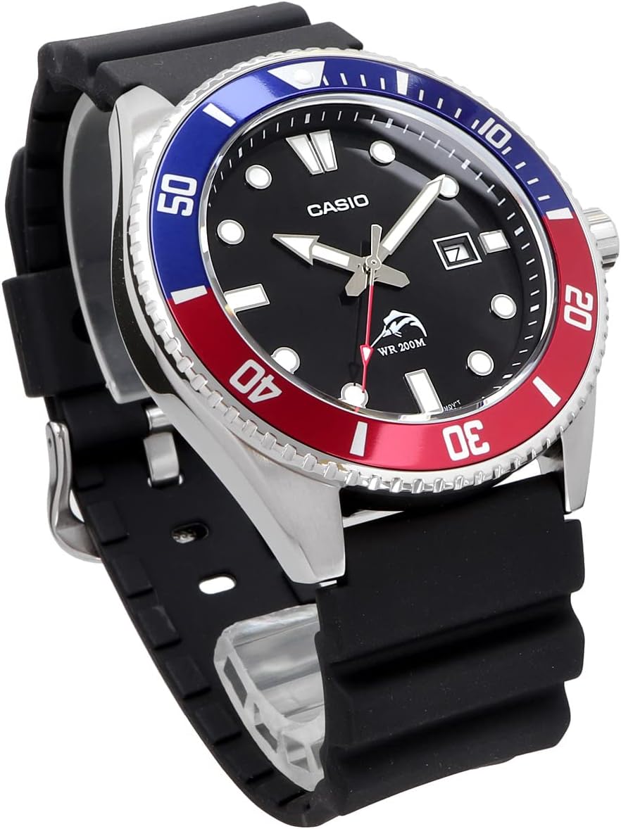 Casio Analog MDV106B-1A2V Watch 46.3mm - Black/Silver