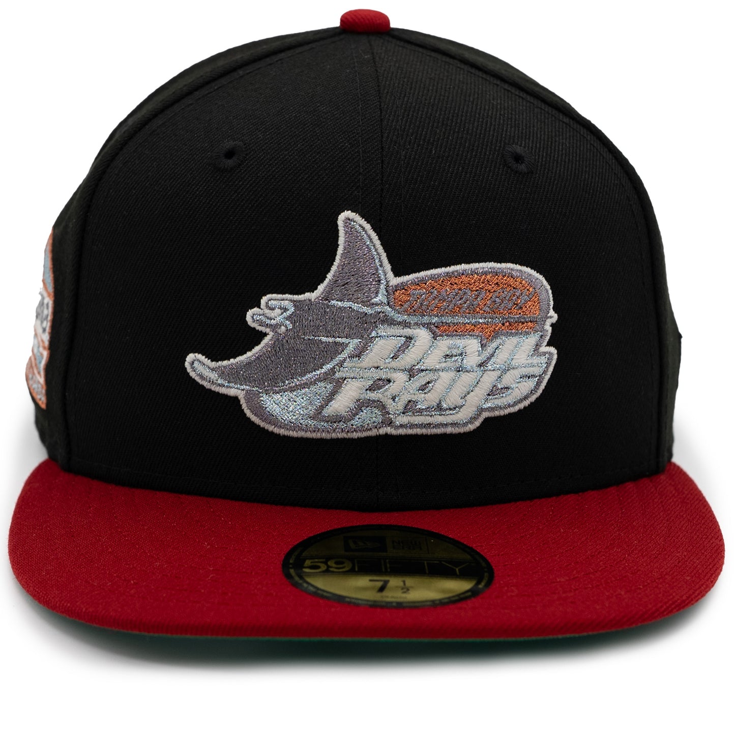 New Era Tampa Bay Rays 59Fifty Fitted Hat - Black/ Red
