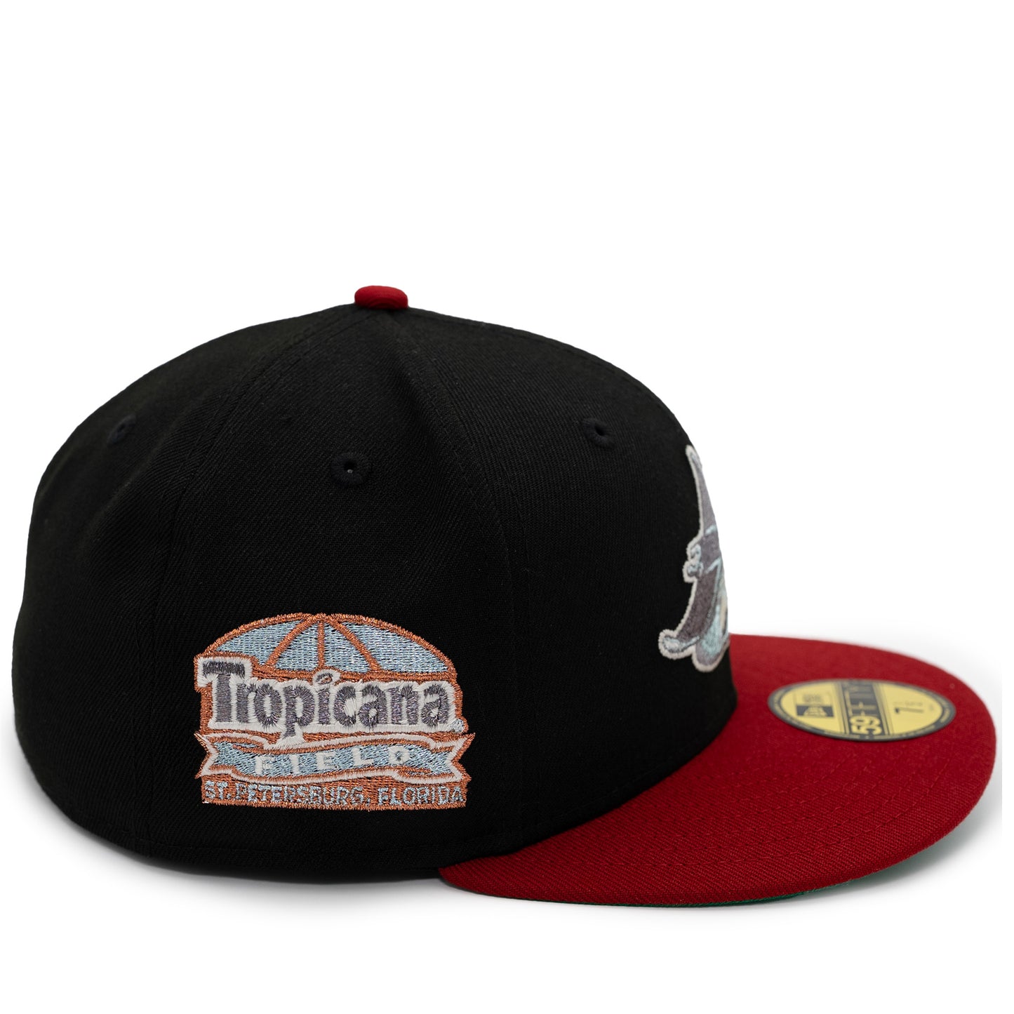 New Era Tampa Bay Rays 59Fifty Fitted Hat - Black/ Red