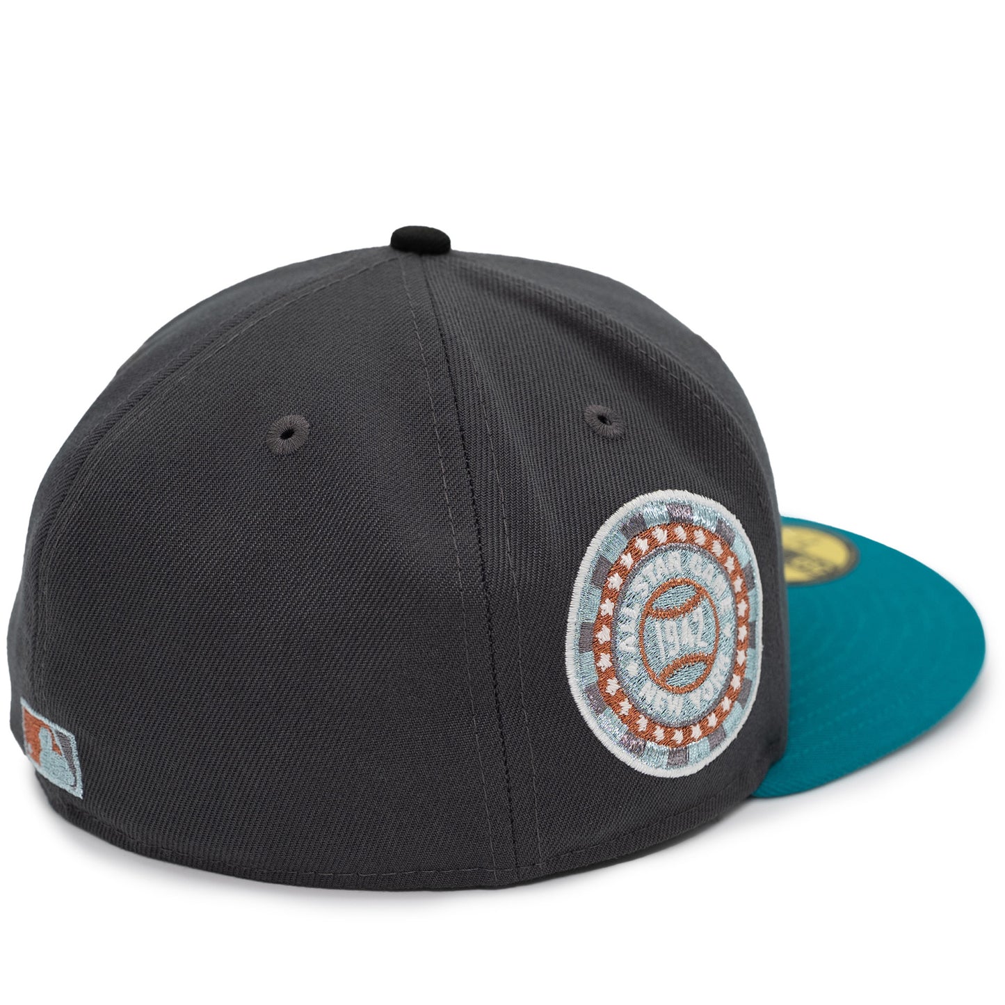 New Era Florida Marlins 59Fifty Fitted Hat - Graphite/ Aqua