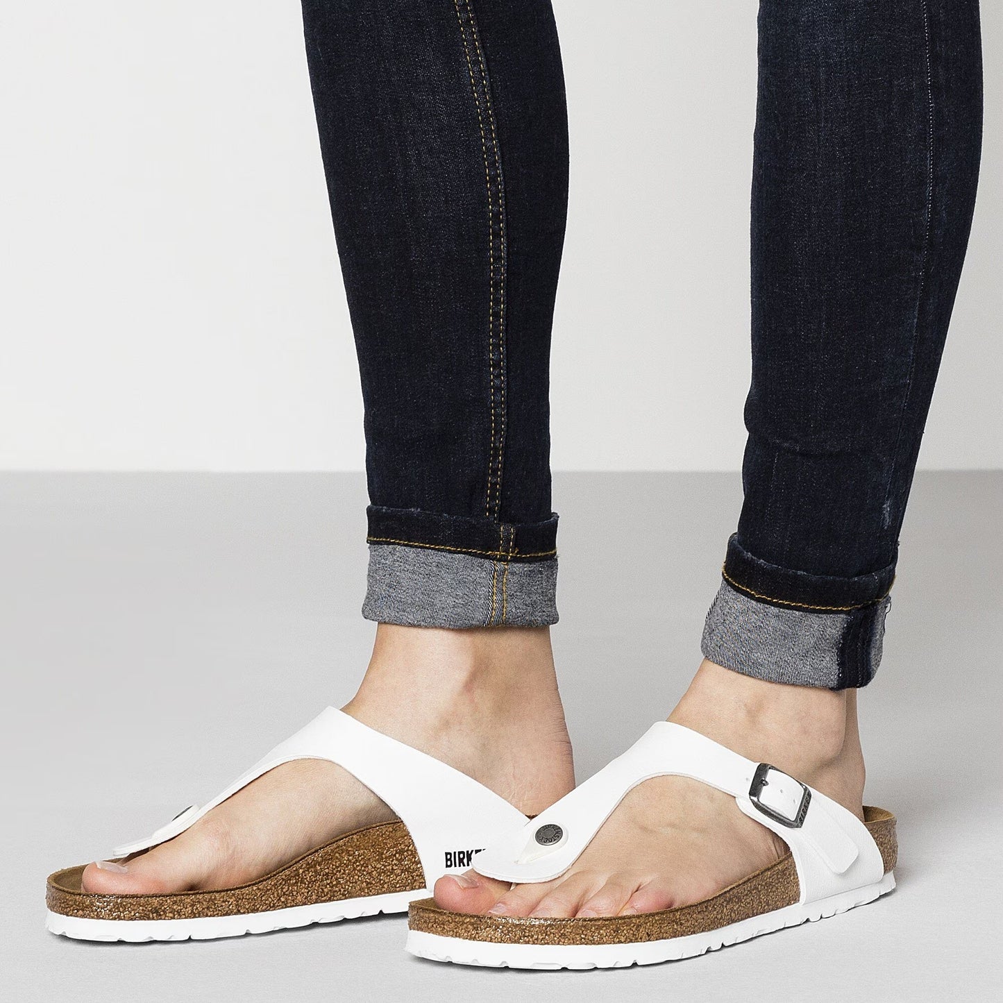 Birkenstock Gizeh Birko Flor - White