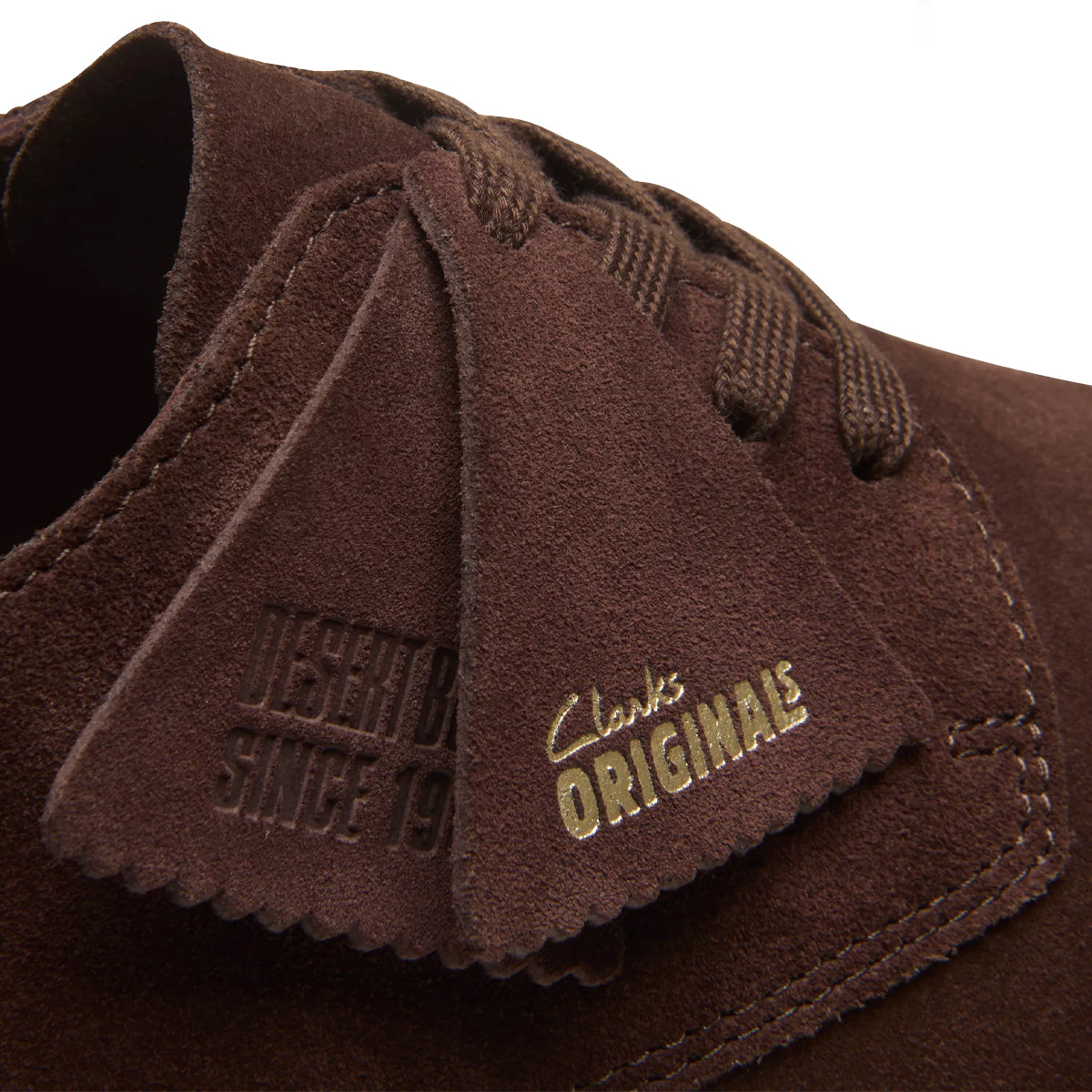 Men's Clarks Desert Rock Lo Derbys Suede - Brown