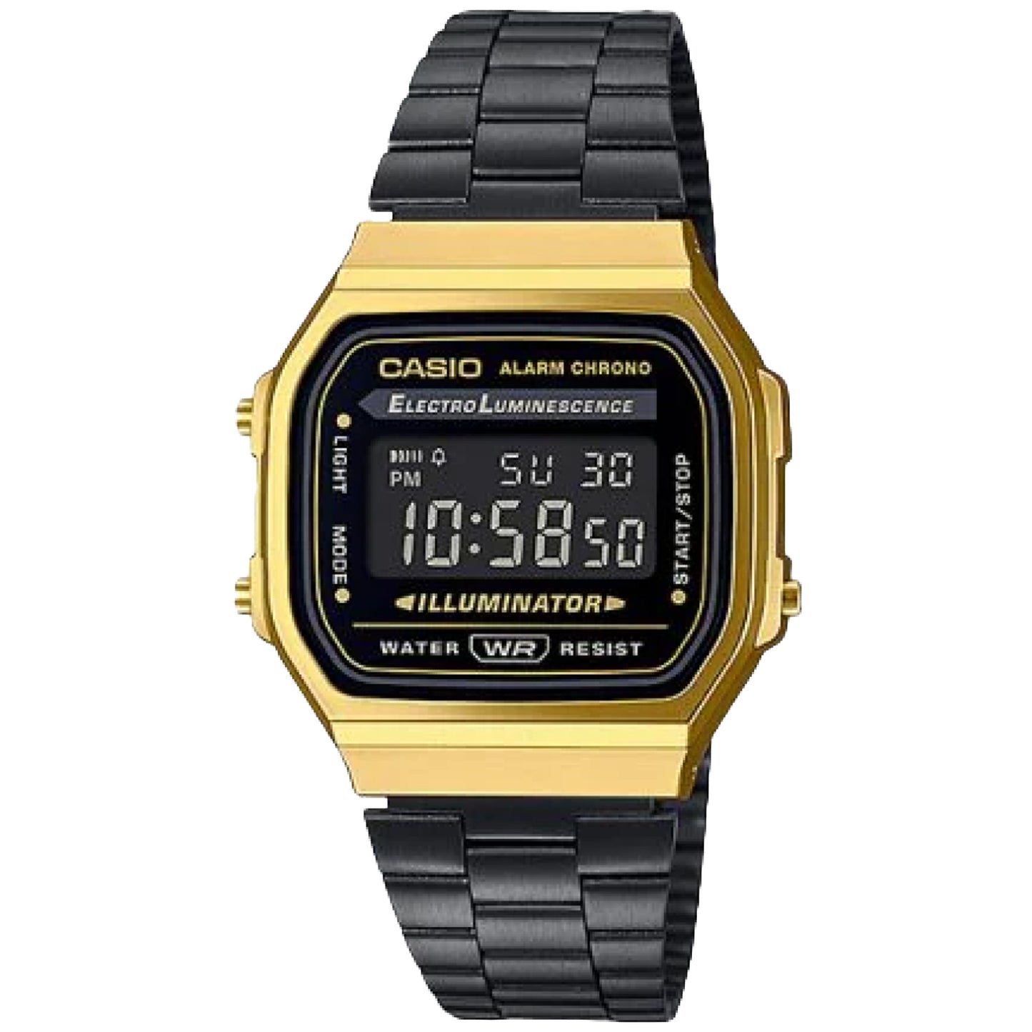 Casio Vintage A168WEGB-1BVT Watch 36.3mm - Black/Gold