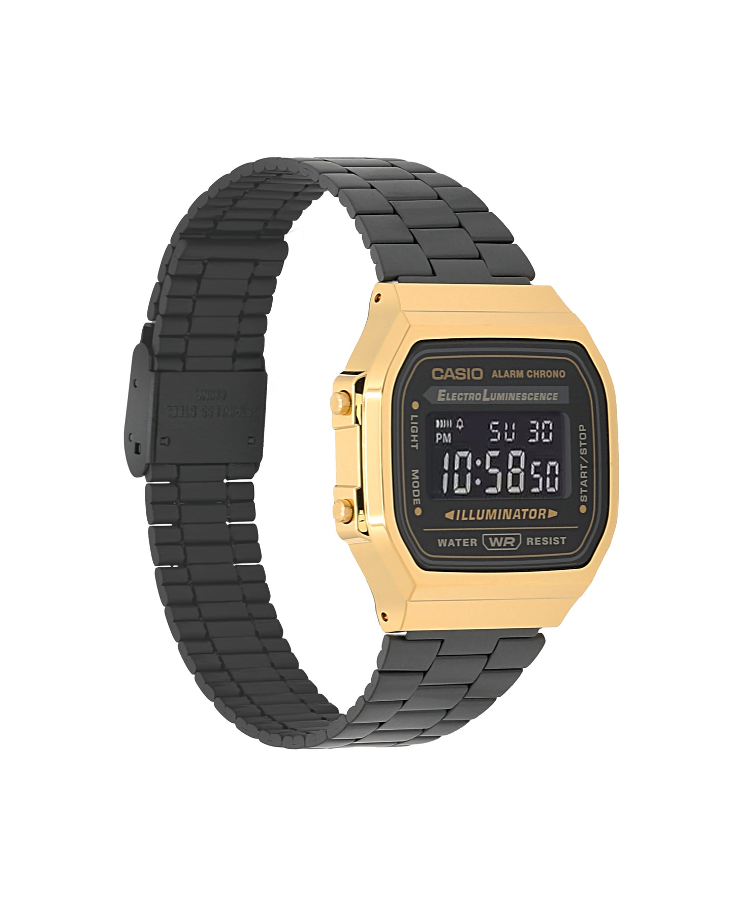 Casio Vintage A168WEGB-1BVT Watch 36.3mm - Black/Gold