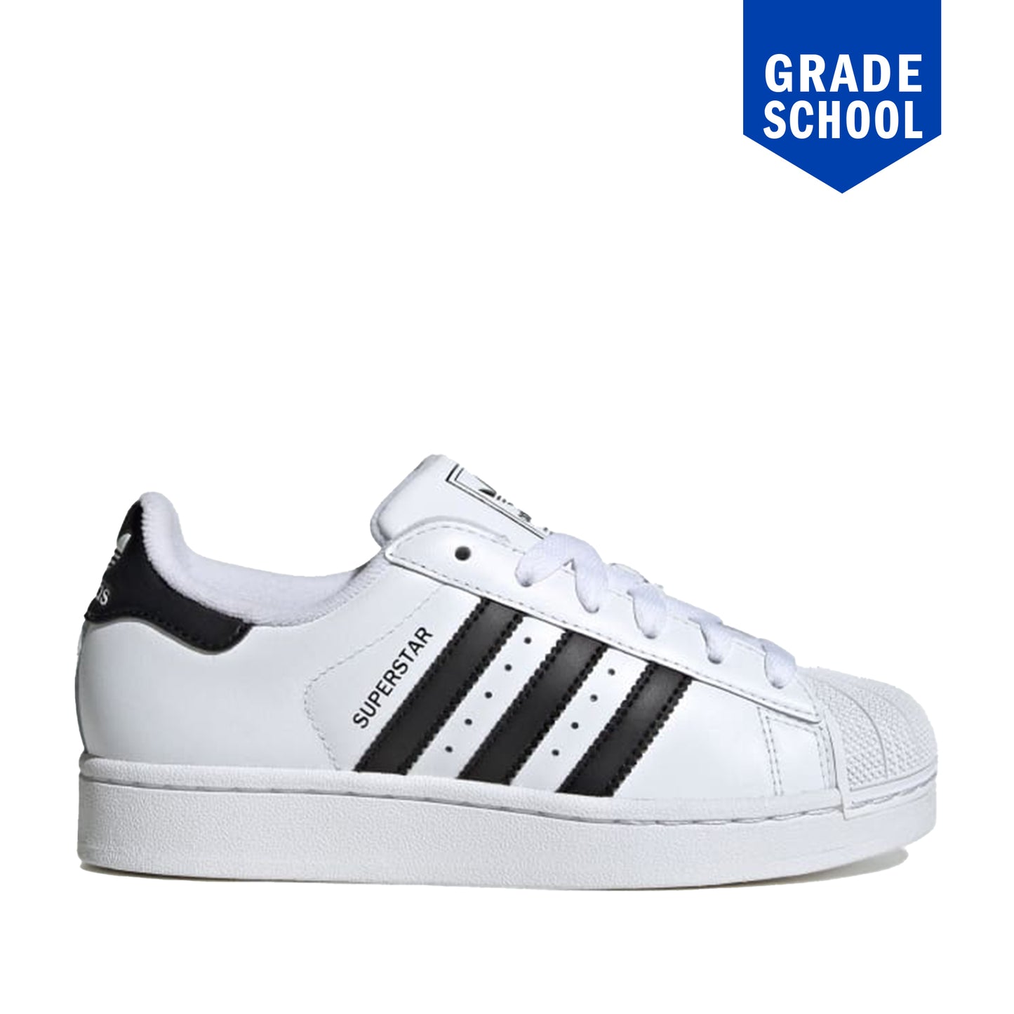 Grade School Adidas Superstar II Shoes - White/Black/White