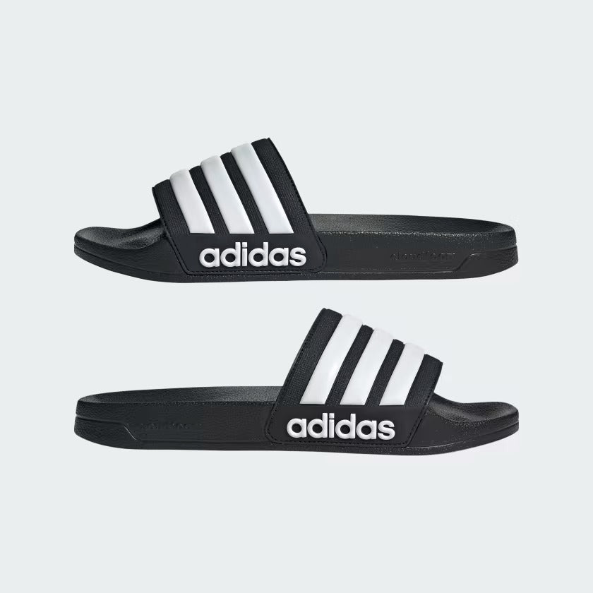 Men's Adidas Adilette Shower Slides - Black/White