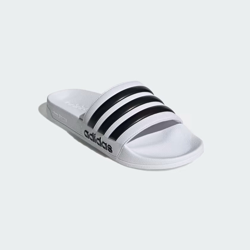 Men's Adidas Adilette Shower Slides - White/Black