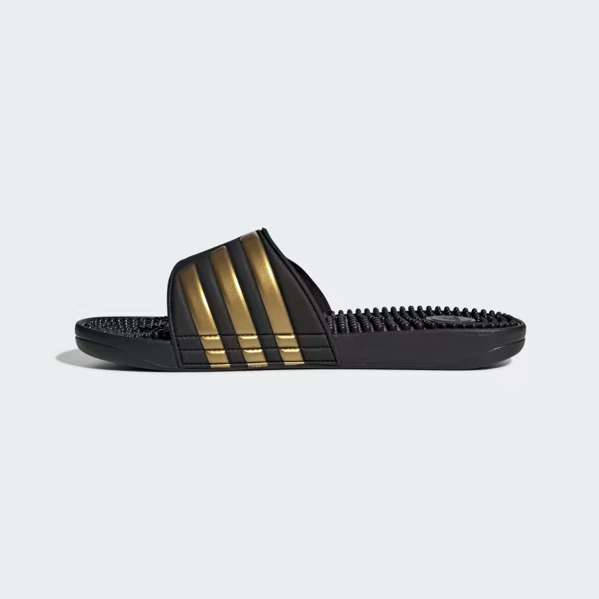Men's Adidas Adissage Slides - Black/Gold