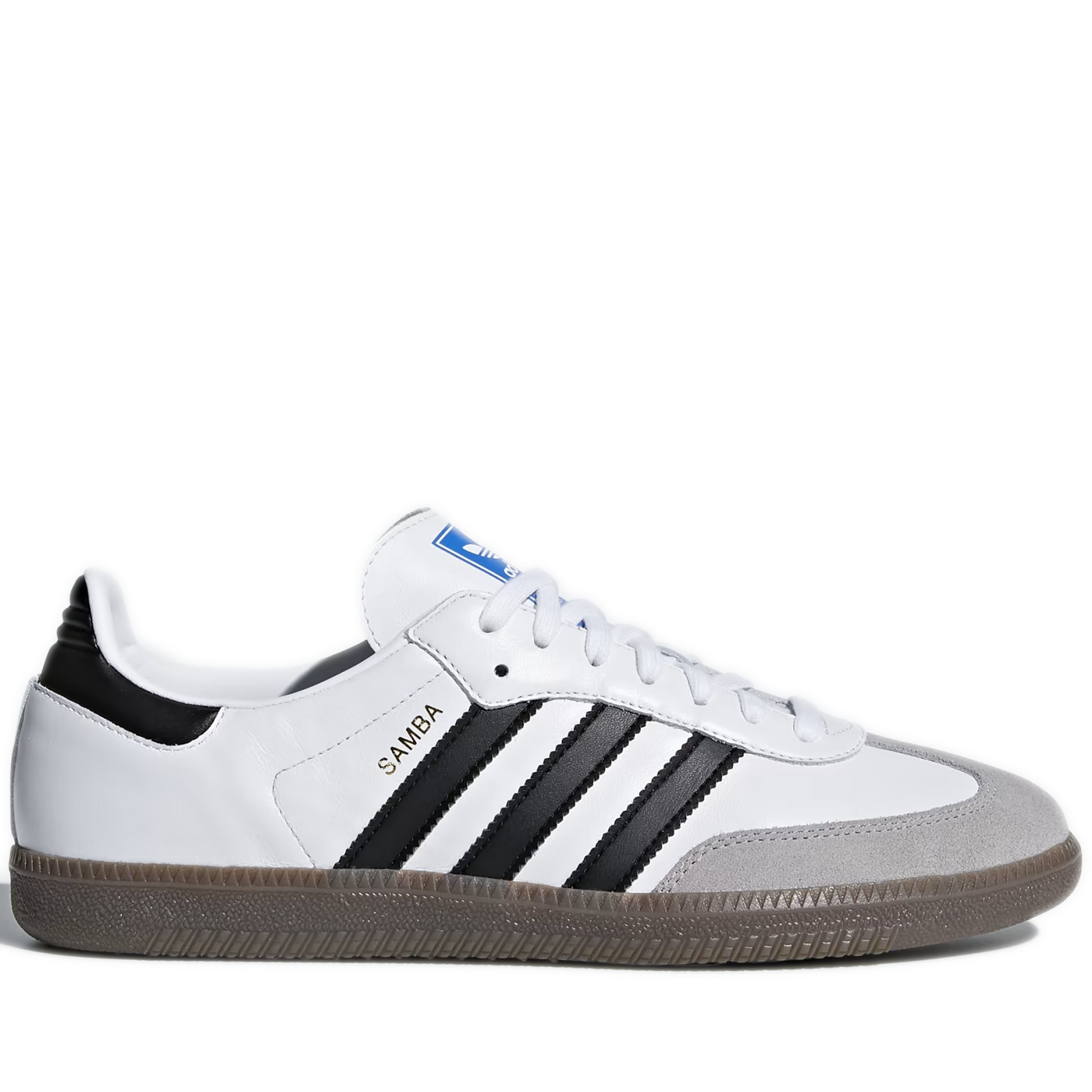 Men's Adidas Samba OG Shoes - Cloud White / Core Black / Clear Granite - Side