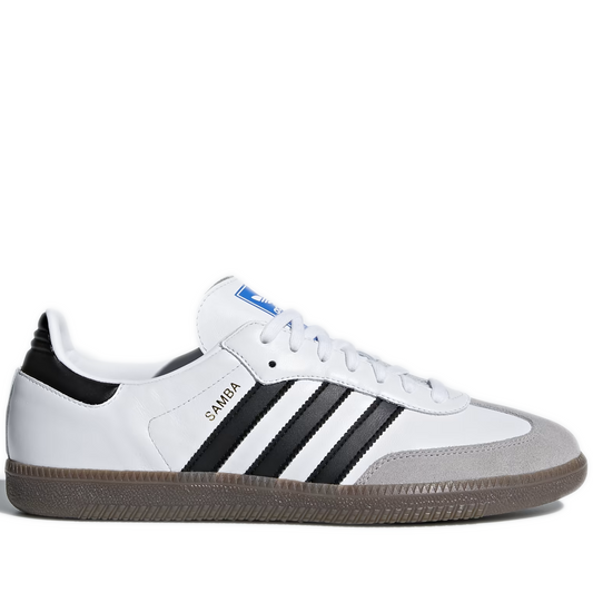 Men's Adidas Samba OG Shoes - Cloud White / Core Black / Clear Granite - Side