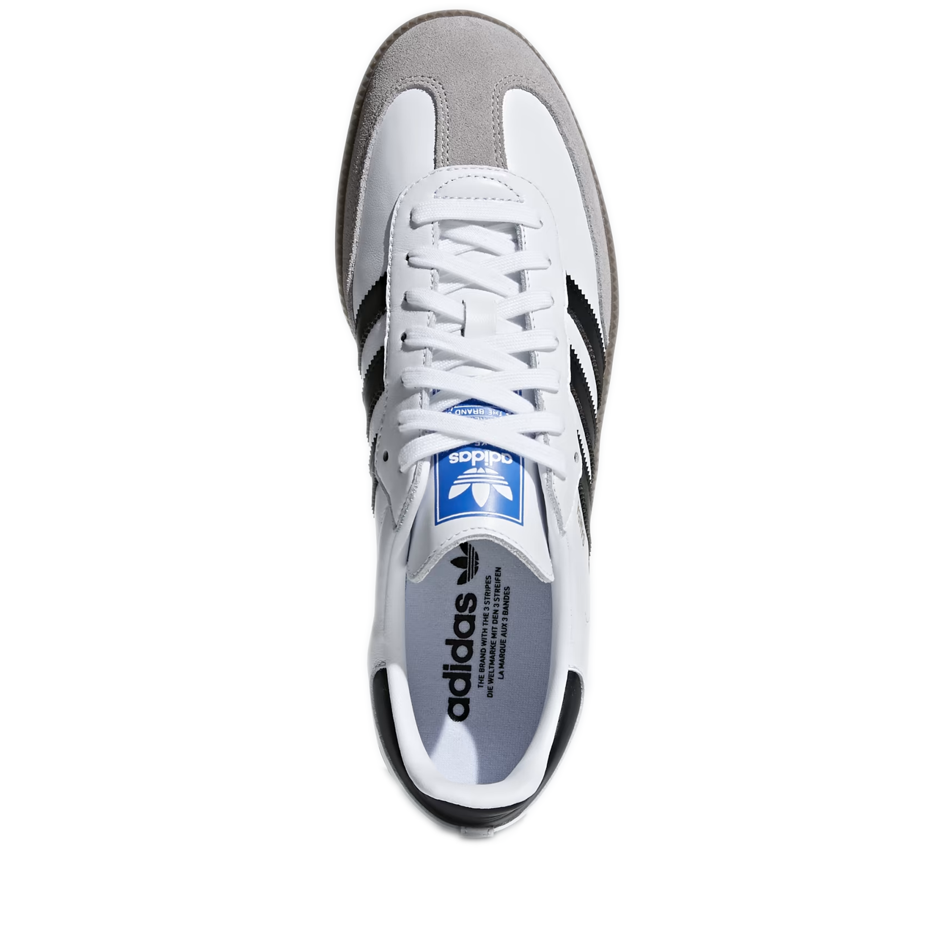Men's Adidas Samba OG Shoes - Cloud White / Core Black / Clear Granite - Top View