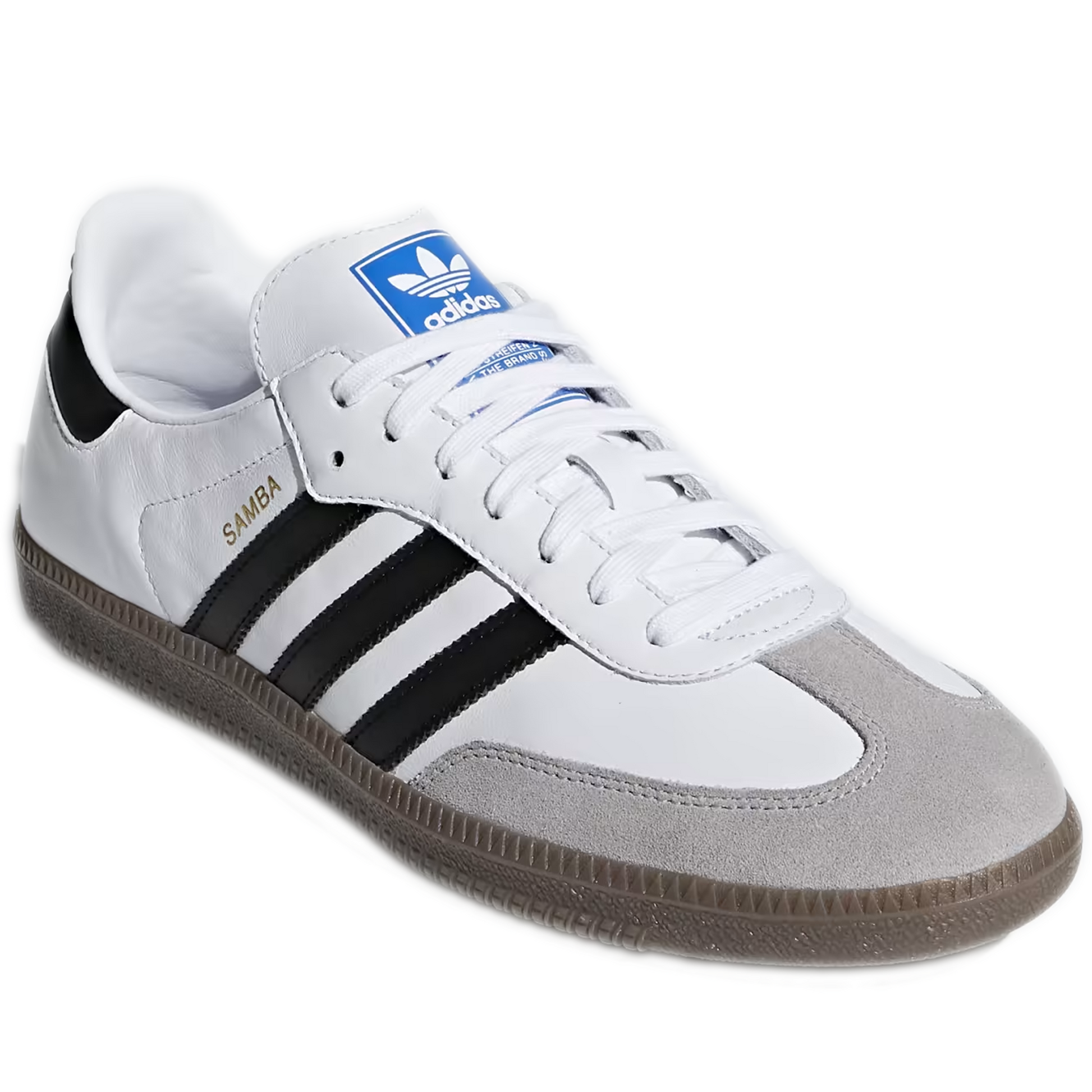Men's Adidas Samba OG Shoes - Cloud White / Core Black / Clear Granite - Front Side