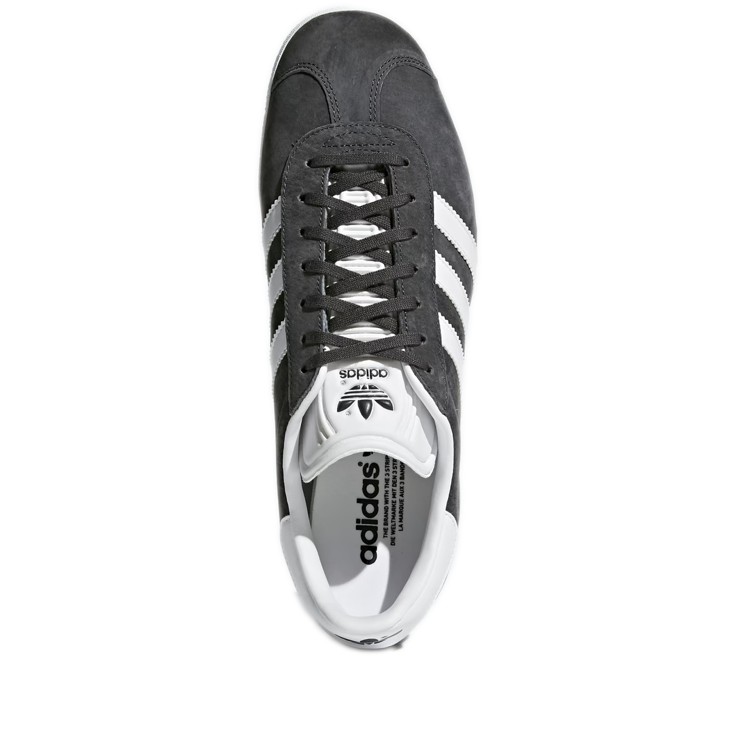 Men's Adidas Gazelle Shoes - Dgh Solid Grey / White / Gold Metallic Top View