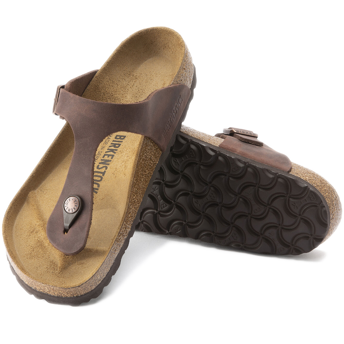 Birkenstock Gizeh Thong Sandals - Oiled Leather Habana