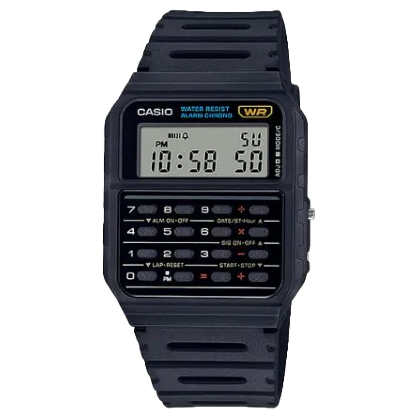 Casio Data Bank CA53W-1 Watch 34.4mm - Black