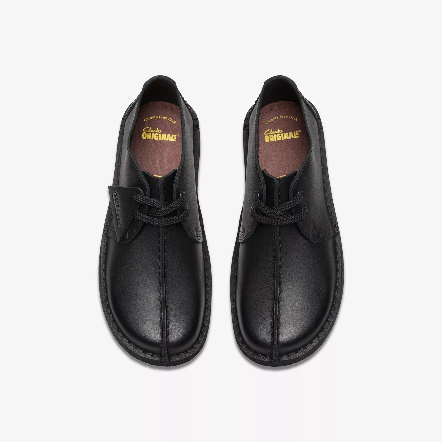 Grade School Clarks Desert Trek Older - Black Leather