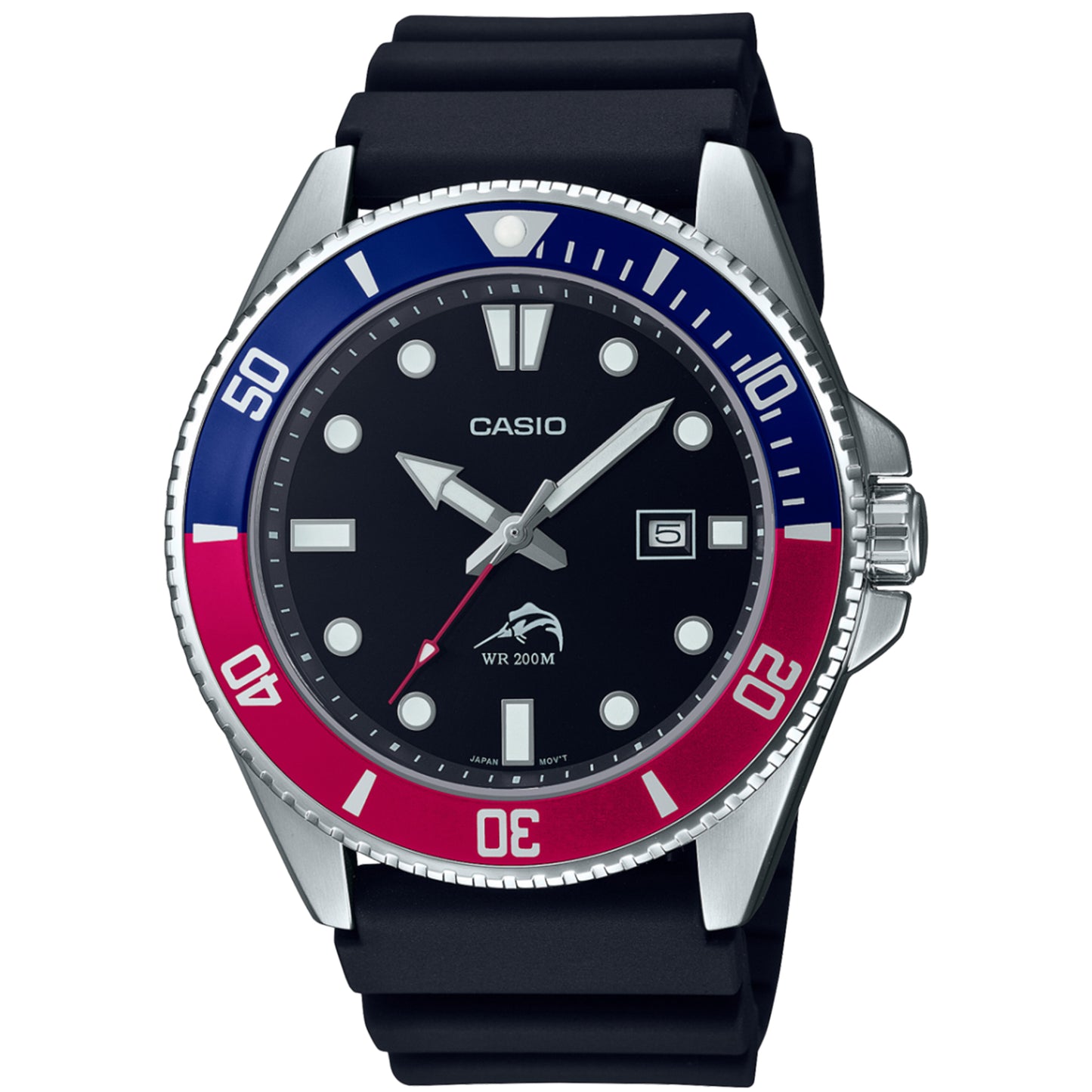 Casio Analog MDV106B-1A2V Watch 46.3mm - Black/Silver