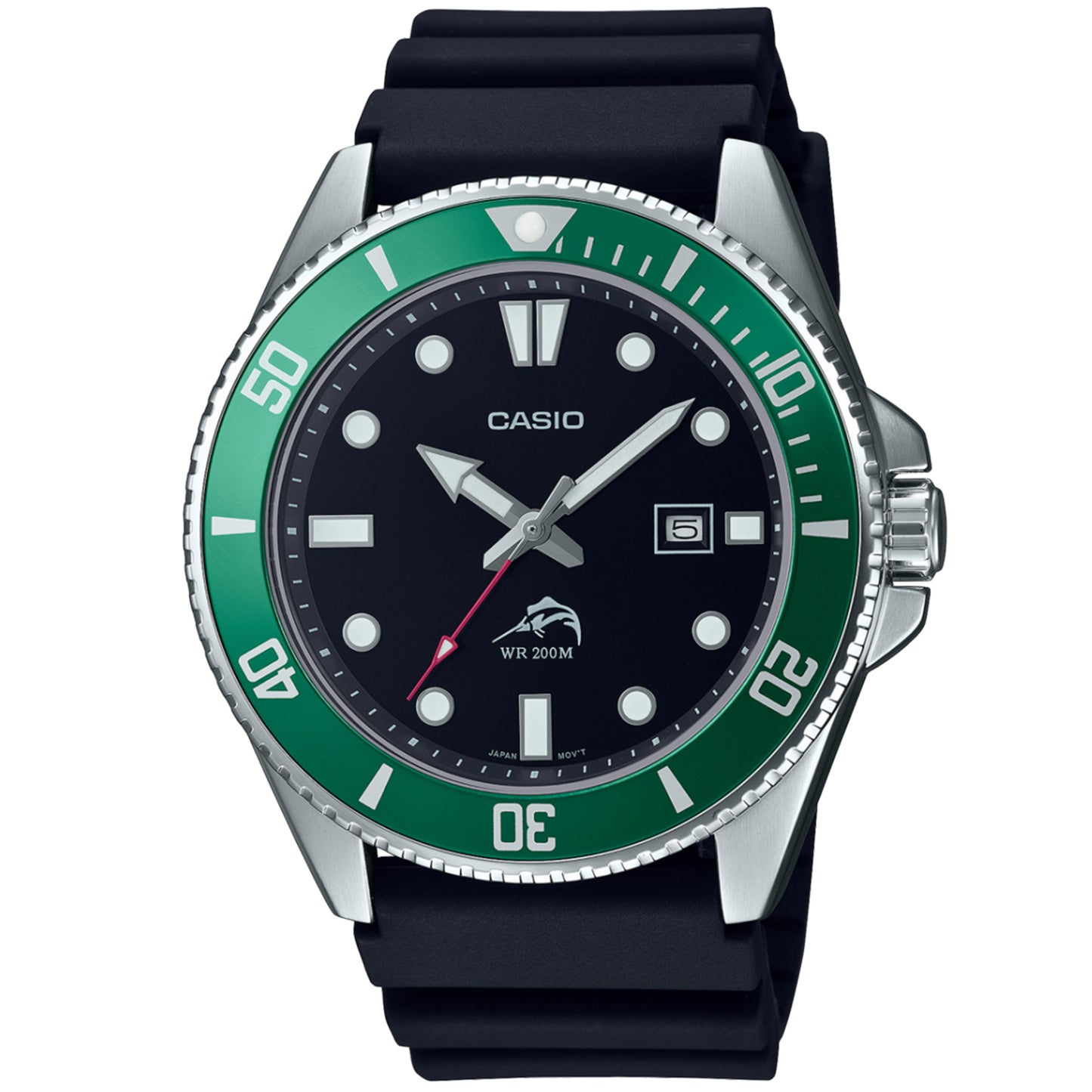 Casio Analog MDV106B-1A3V Watch 46.3mm - Black/Green