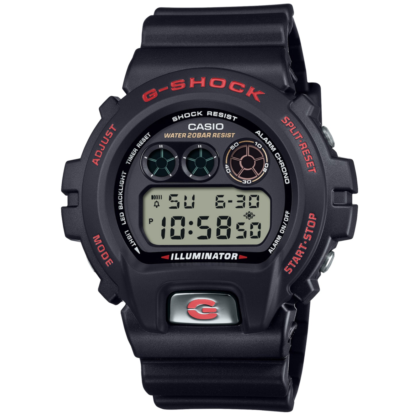 Casio Digital DW6900TR-1 Watch 50mm - Black