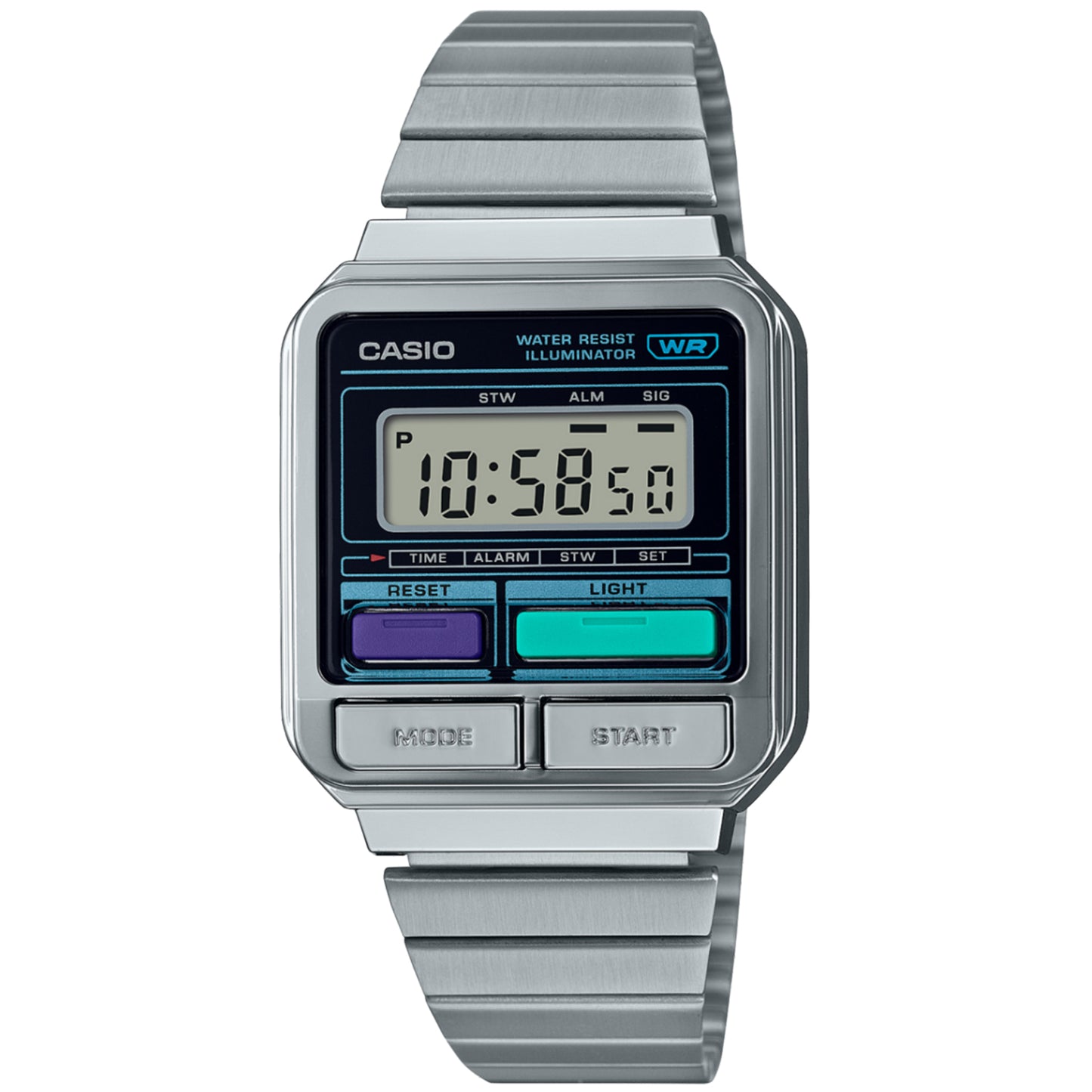 Casio VIntage A120WE-1AVT Watch 33.5mm - Silver
