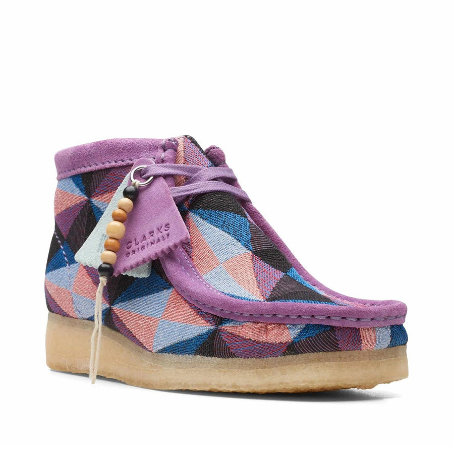 Women's Clarks Wallabee Boot - Purple Combi
