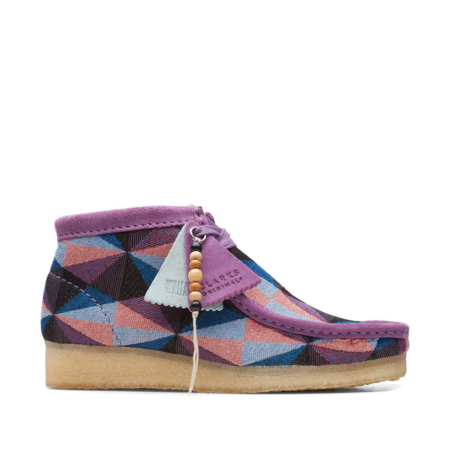 Women's Clarks Wallabee Boot - Purple Combi