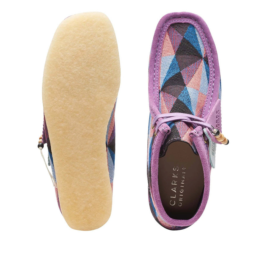 Women's Clarks Wallabee Boot - Purple Combi