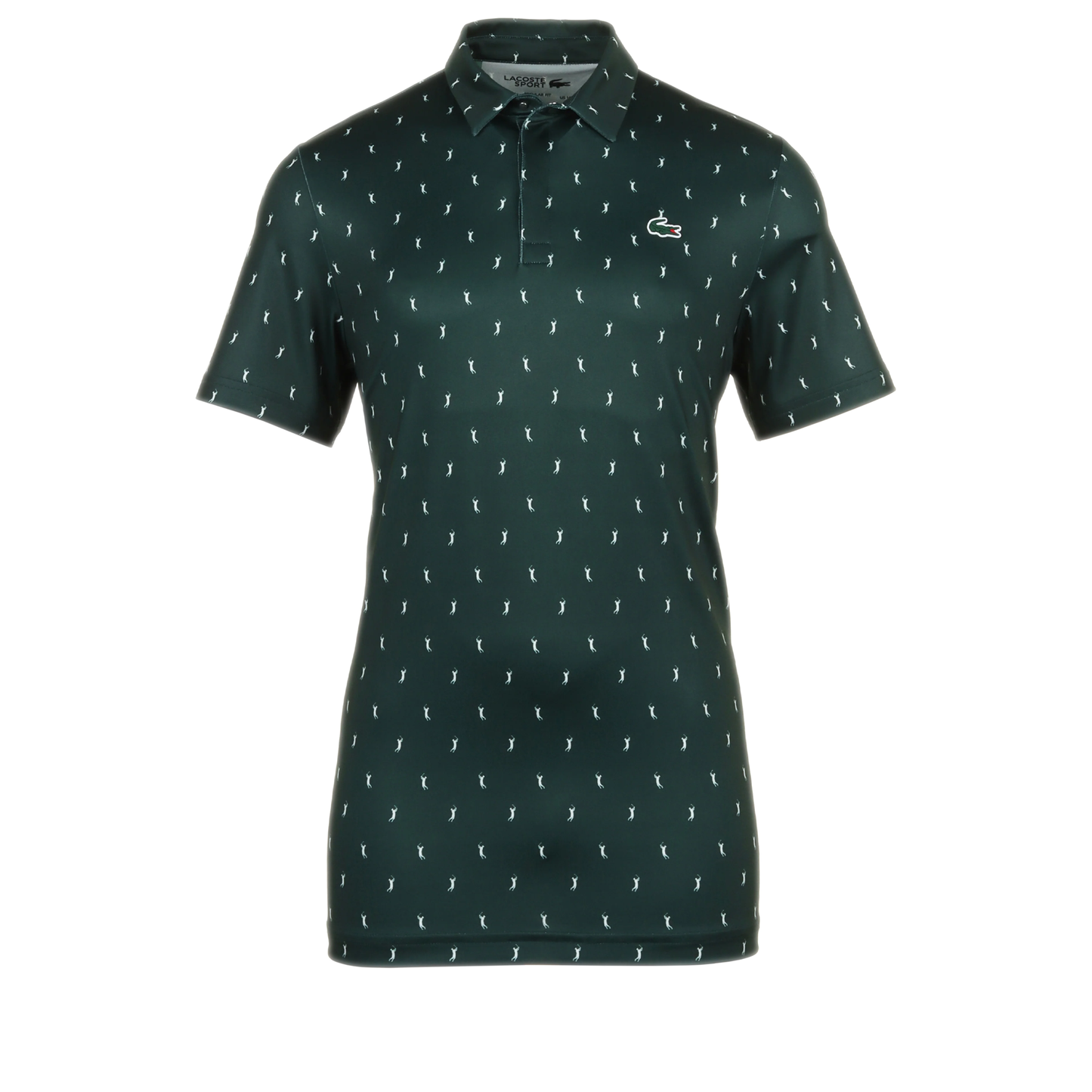 Men's Lacoste Regular Fit UV Protect Golf Polo Shirt - Green/White